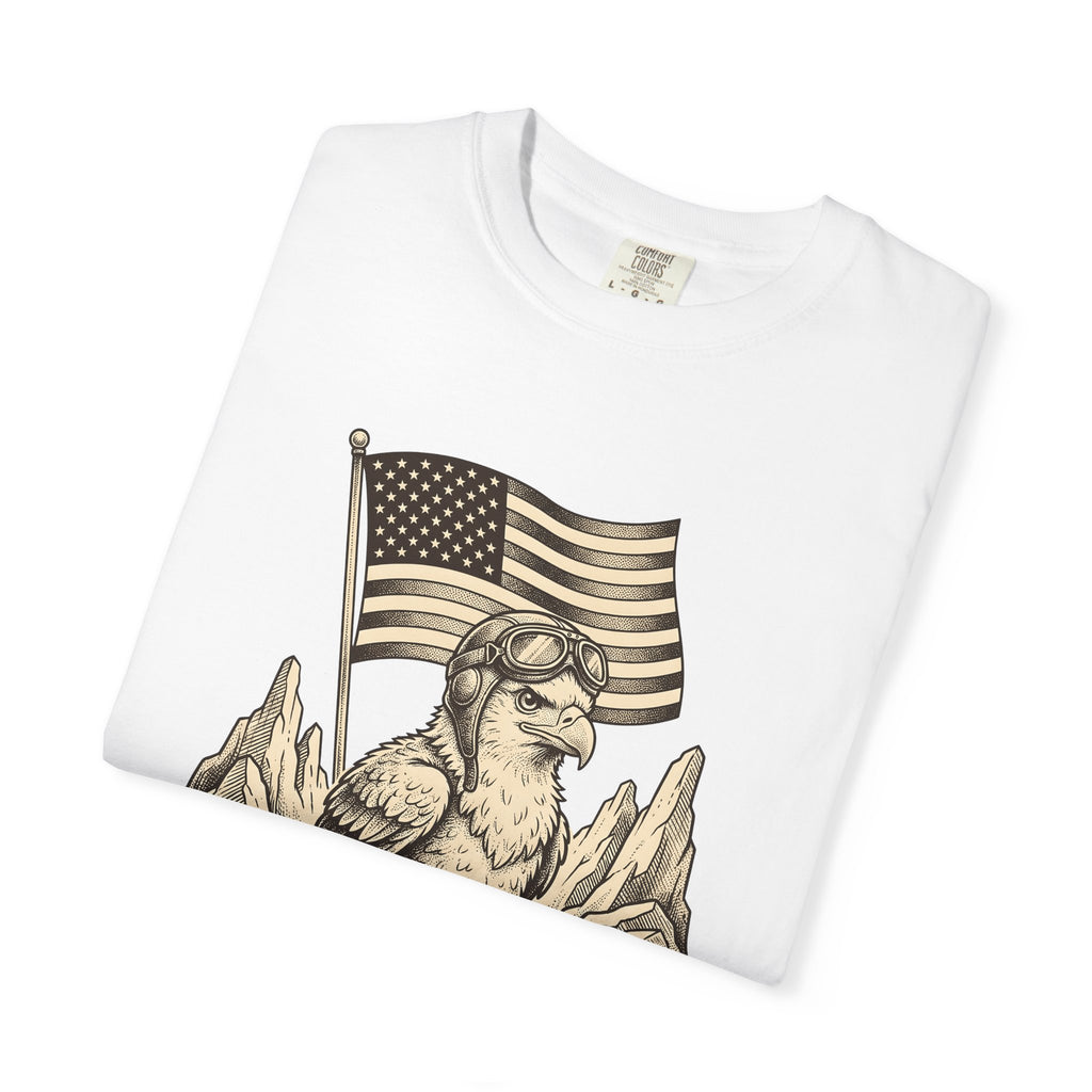 Eagle Pilot Shirt America/4th Of July Independence Gift Women Distressed Tee Aviator T-Shirt Patriot Fan Vintage Tshirt Freedom Graphic