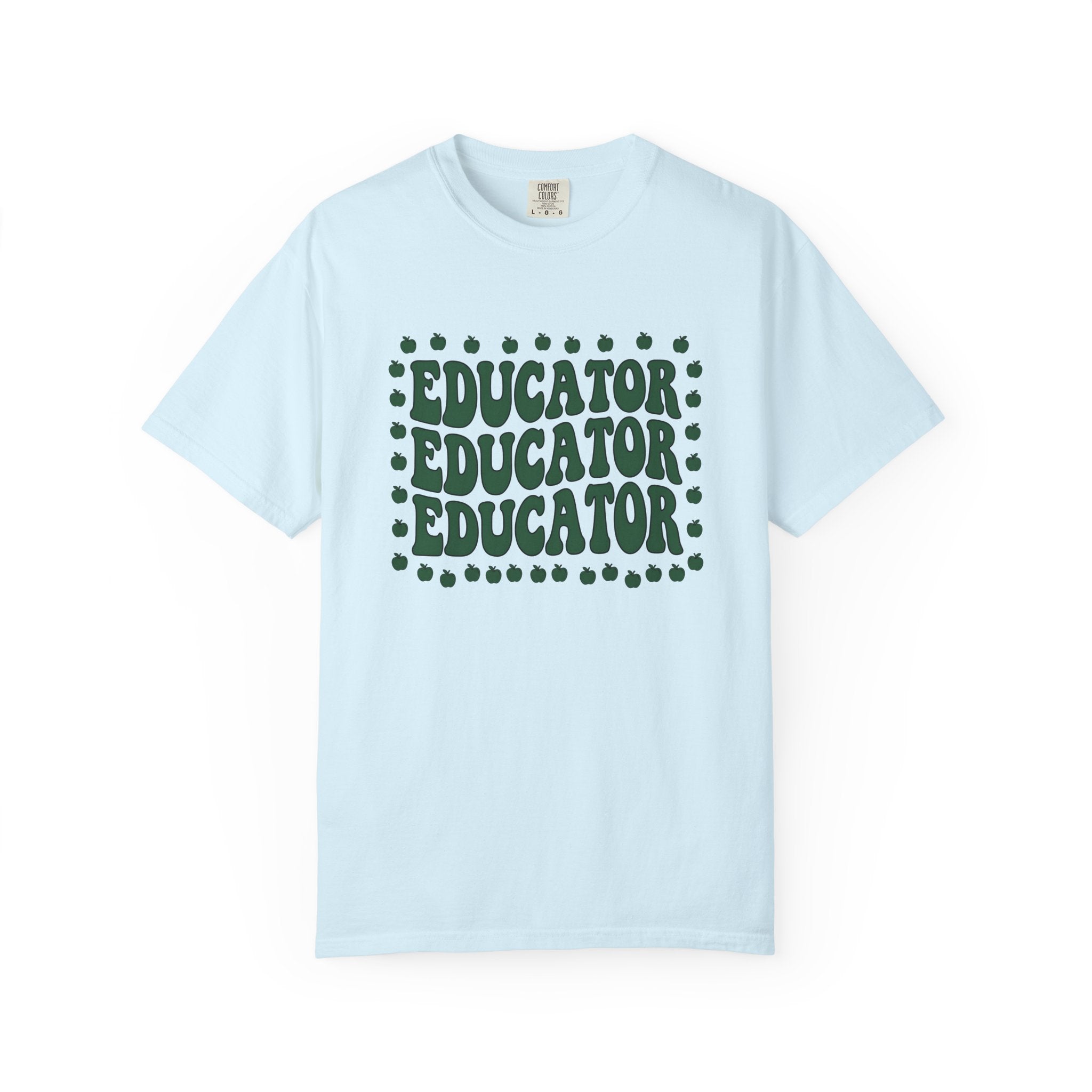 Apple Graphic Shirt Teachers School Gift Women Groovy Tee Apple T-Shirt Educator Enthusiast Psychedelic Tshirt Classroom Graphic Retro Fruit