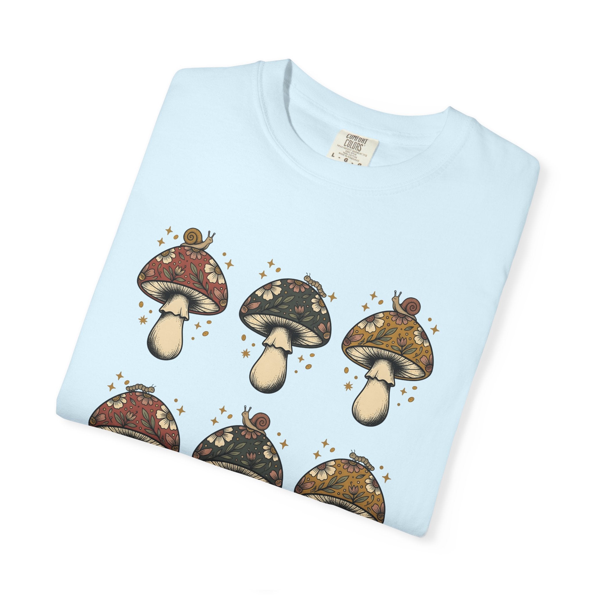 Toadstool Flower Shirt Animals & Flowers Plants Gift Women Free Spirit Tee Mushroom T-Shirt Flower Fan Botanical Tshirt Flora Graphic