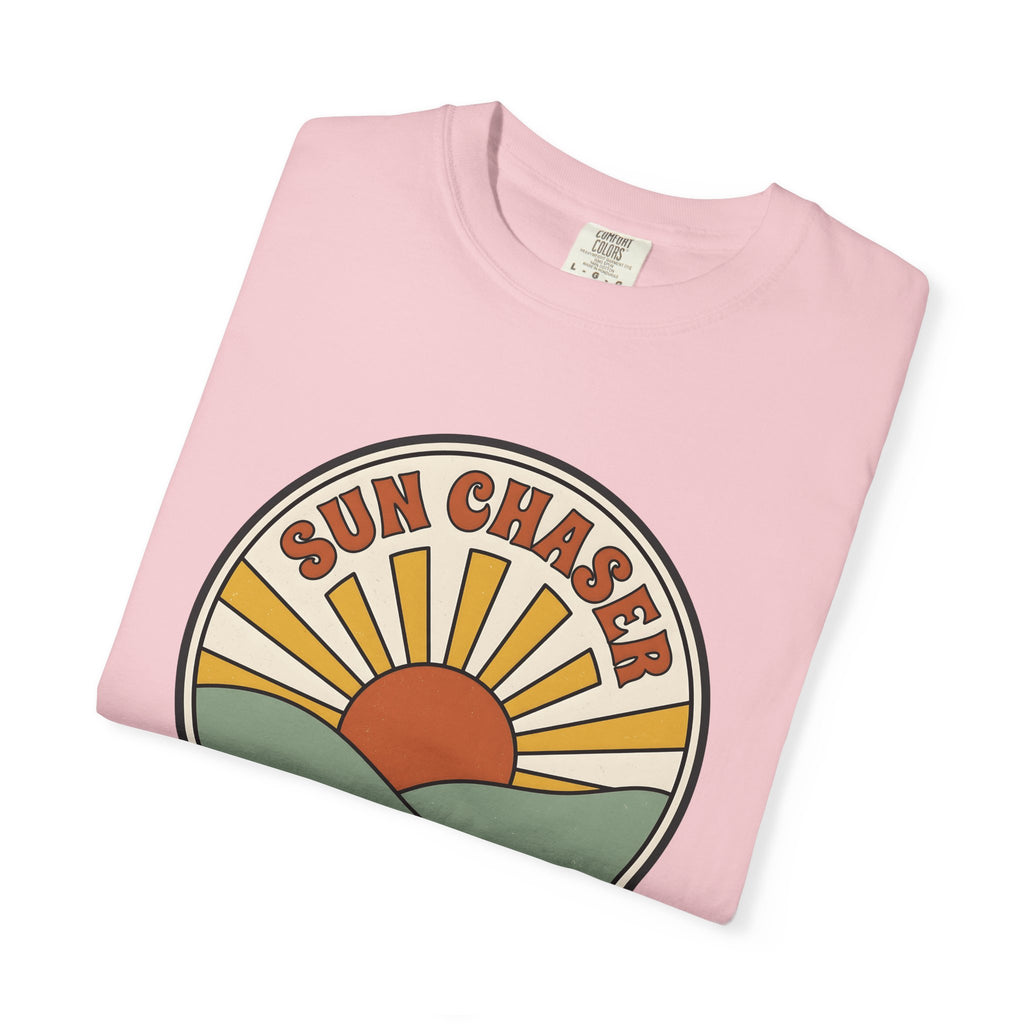 Evening Landscape Shirt Boho Chic Wilderness Gift Women Hand Drawn Tee Sunset T-Shirt Hippie Fan Illustrated Tshirt Mountain Graphic Sketch