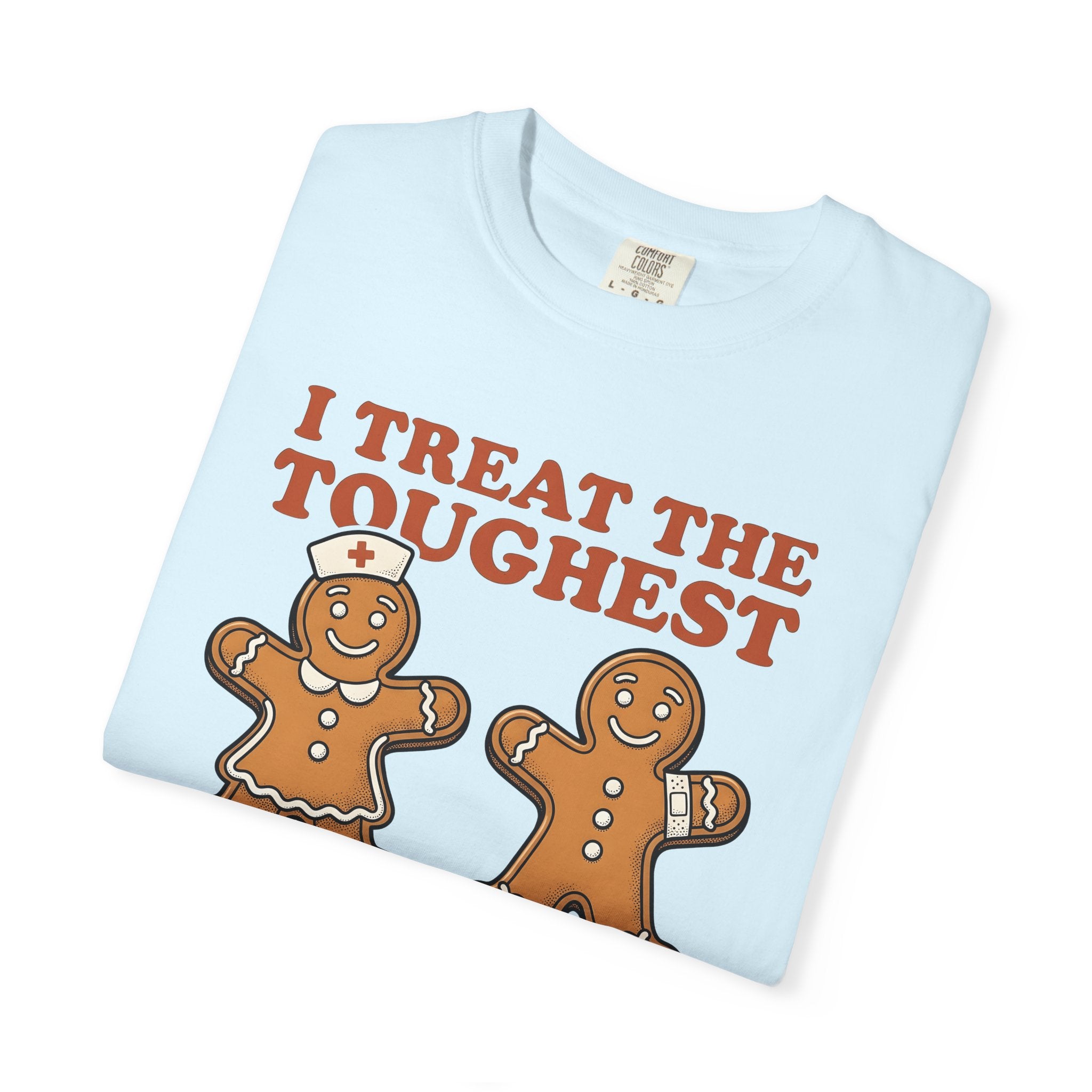 Gingerbread Cookies Shirt Nurses Christmas Gift Women Cartoon Tee Gingerbread Men T-Shirt Nurse Enthusiast Comic Tshirt Winter Graphic Retro