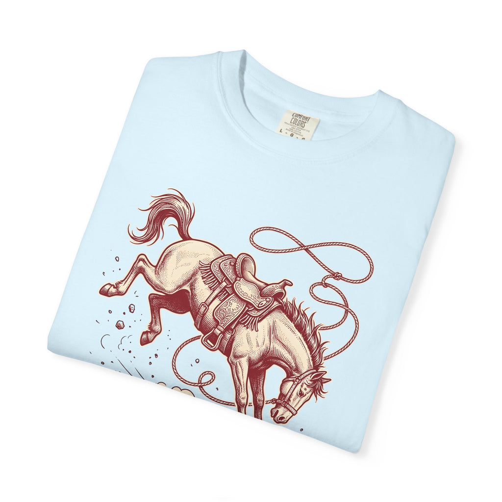 Bronc Horse Shirt Cowgirl Barrel Racing Gift Women Country Tee Mustang T-Shirt Rodeo Fan Western Tshirt Rodeo Graphic Retro Rope Tshirt