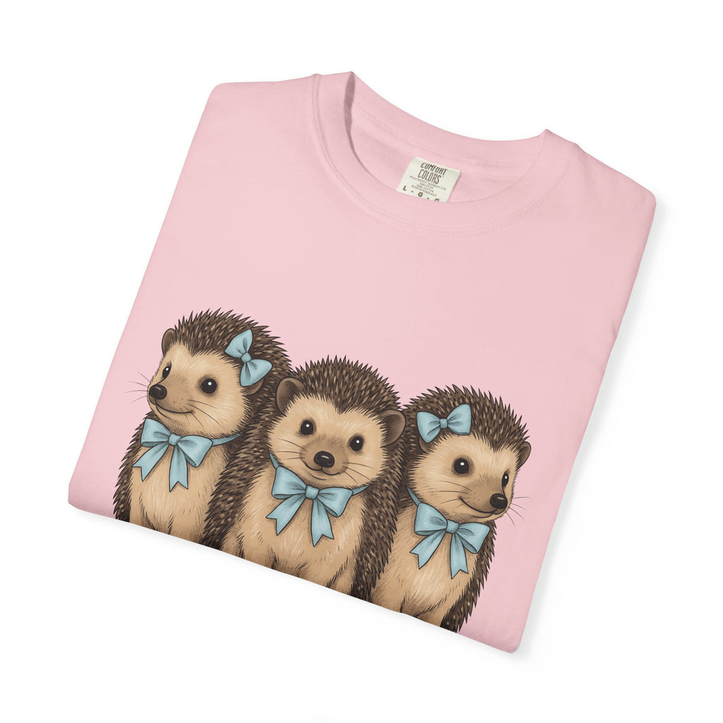 Hedgehog Pack Shirt Easter Pets Gift Women Doodle Tee Porcupine T-Shirt Easter Fan Hedgehog Graphic Quill Doodle Tshirt Classic Cerulean