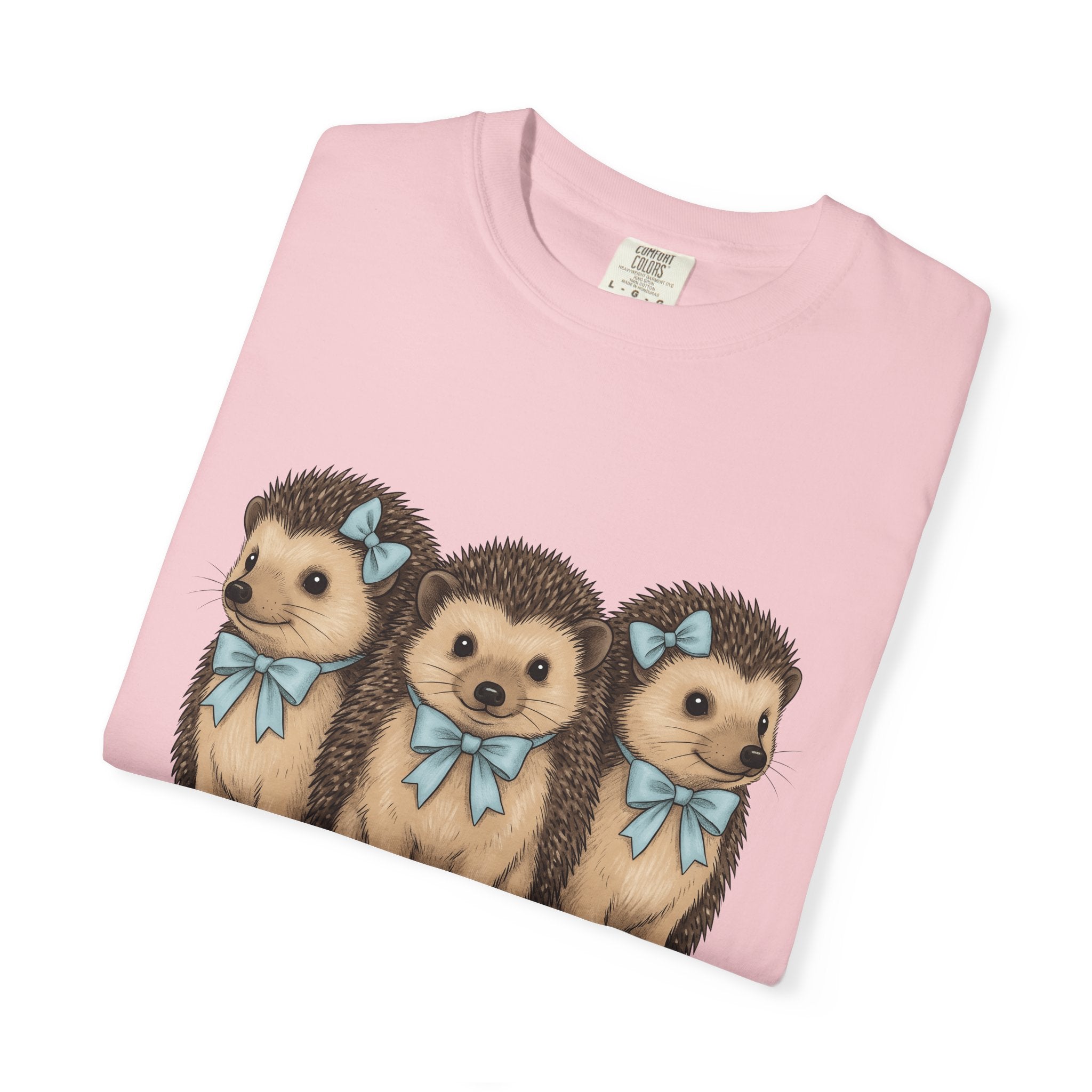Hedgehog Pack Shirt Easter Pets Gift Women Doodle Tee Porcupine T-Shirt Easter Fan Hedgehog Graphic Quill Doodle Tshirt Classic Cerulean