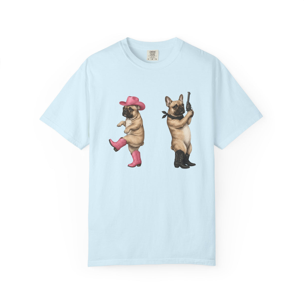 French Bulldog Shirt Cowgirl Animal Gift for Women Lifelike Tee Bulldog T-Shirt