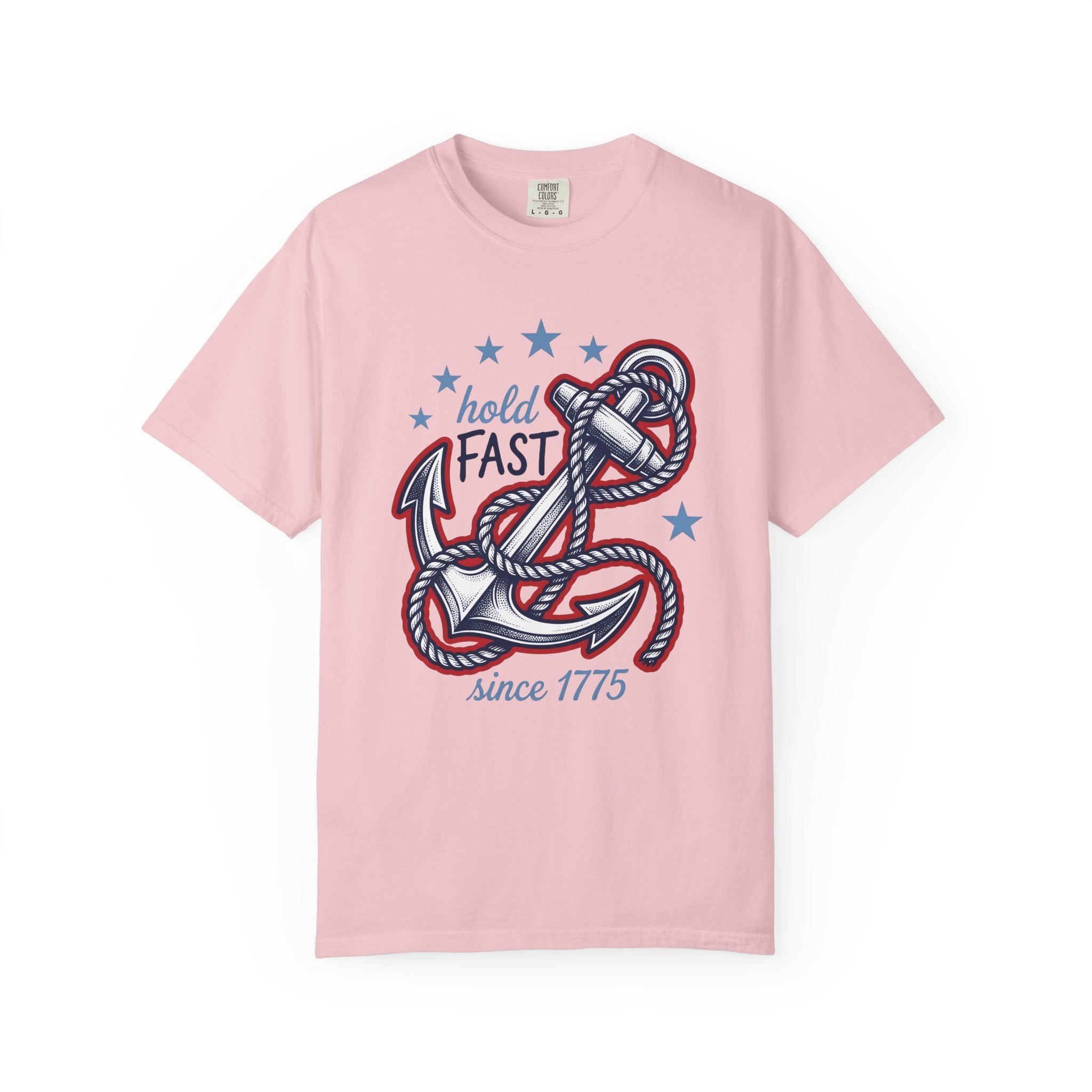 Anchor Rope Shirt America 4Th Of July Nautical Gift Women Vintage Tee Mooring Line T-Shirt Patriot Fan Retro Tshirt Maritime Graphic Hand