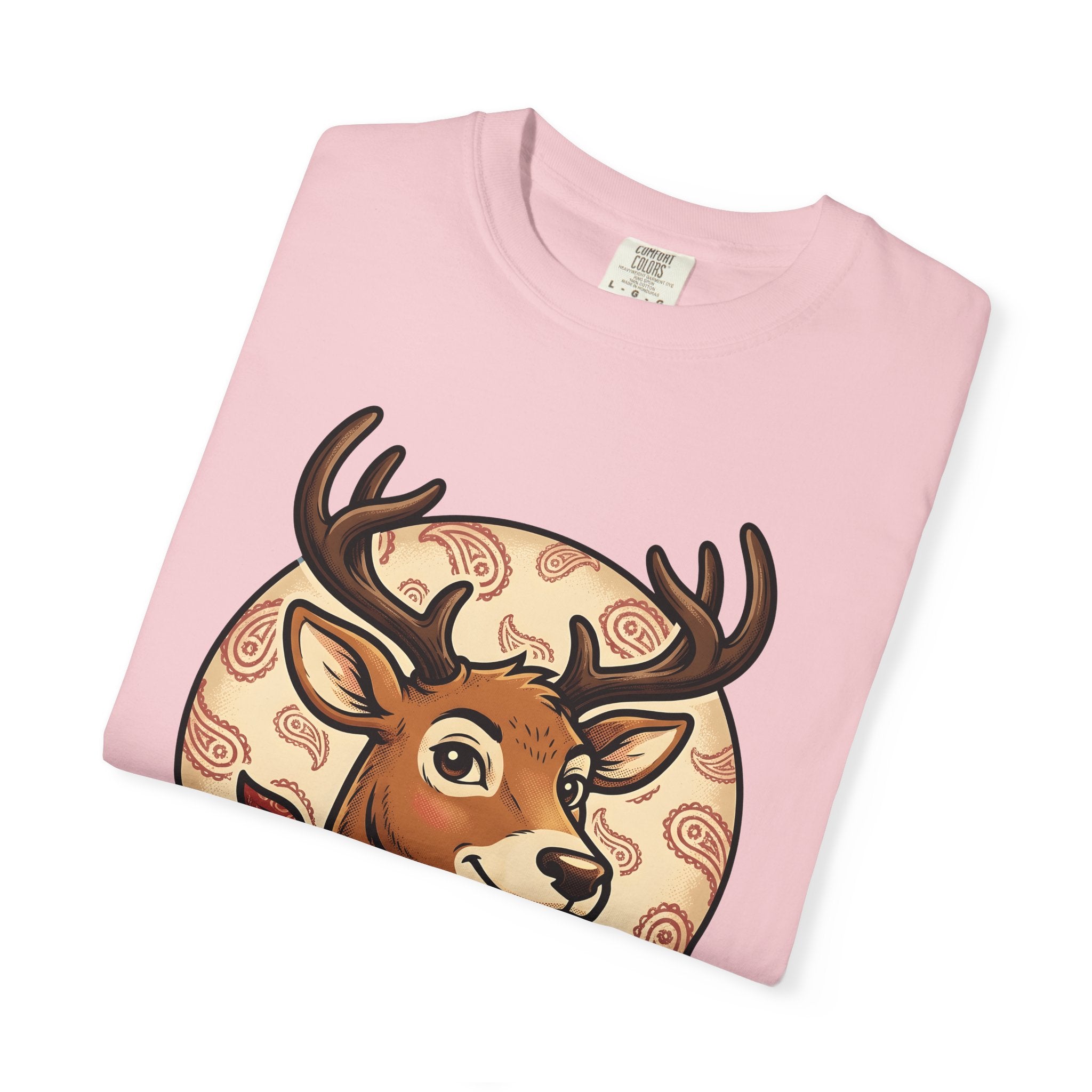 Elk Marshal Shirt Christmas Cowboy Gift Women Comic Tee Wapiti T-Shirt Christmas Fan Comic Tshirt Rodeo Graphic Retro Scarf Tshirt