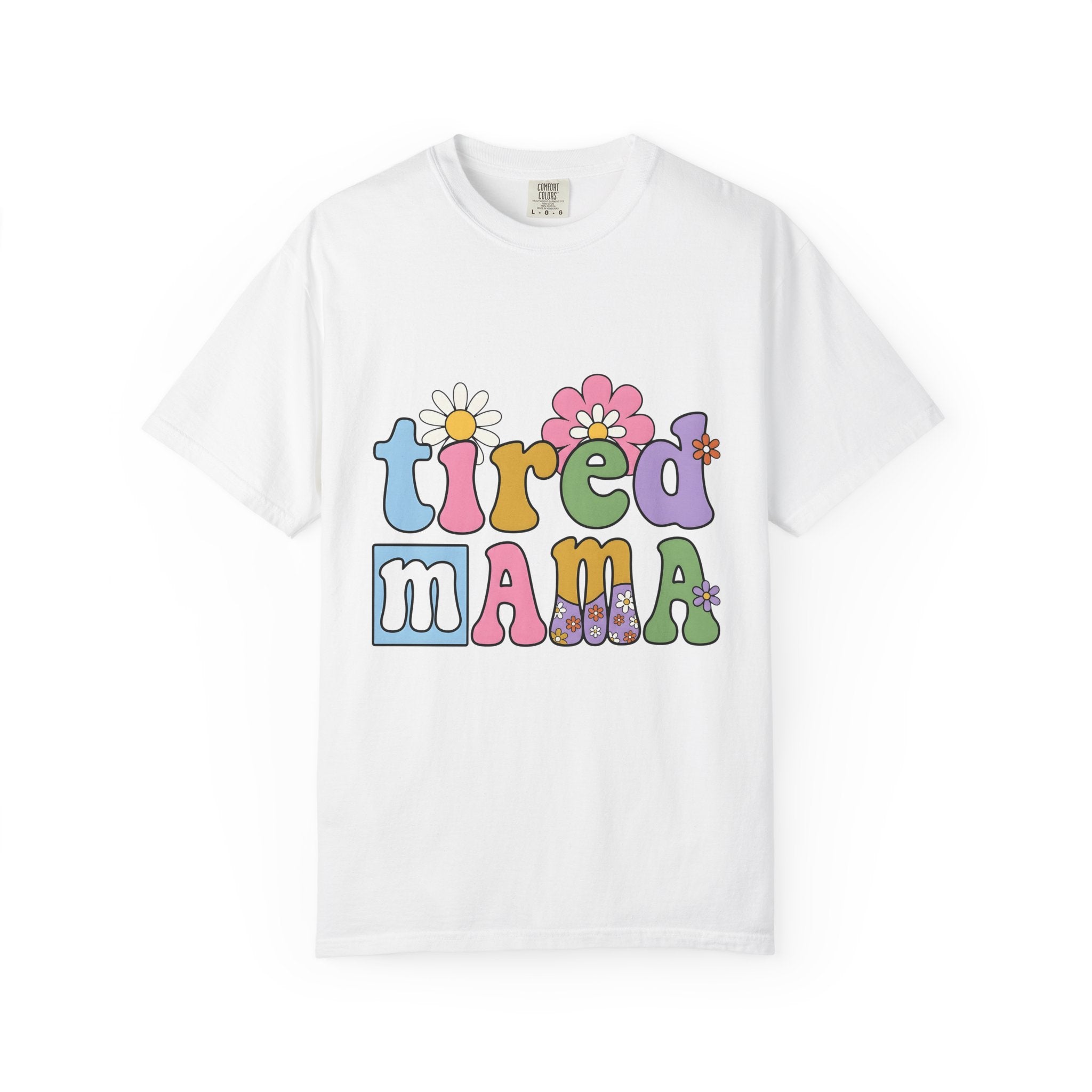 Daisy Bloom Font Shirt Moms Kid Care Gift Women Hippie Tee Floral Typography T-Shirt Motherhood Fan Boho Tshirt Childcare Graphic Old School