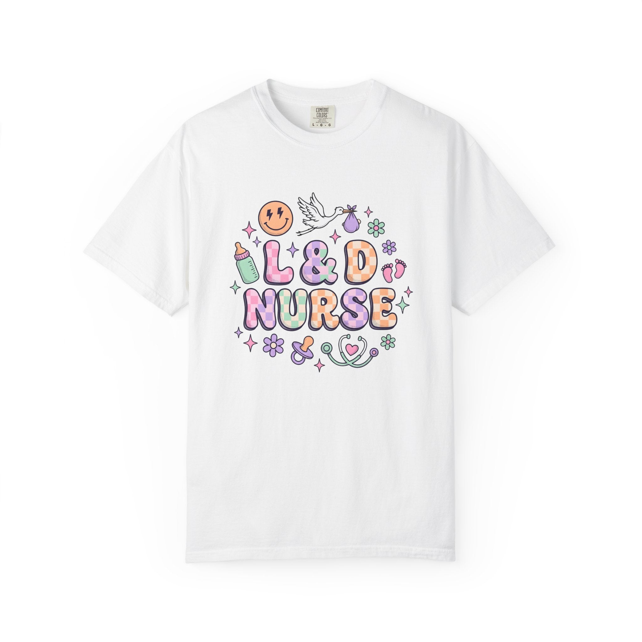 Stork Infant Shirt Nurse Baby Care Gift Women Playful Tee Baby T-Shirt Nursing Enthusiast Cute Tshirt Parenting Graphic Old School Nipple