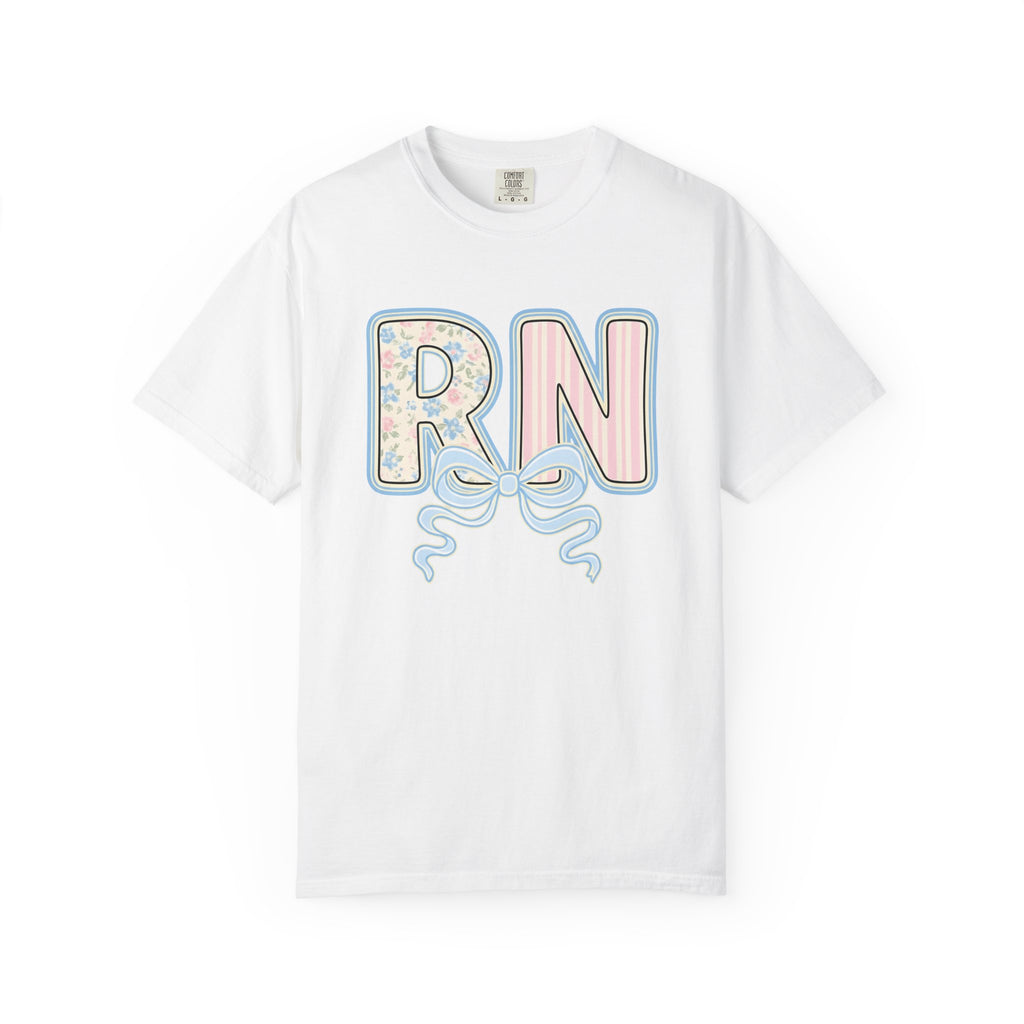 Bloom Monogram Shirt Nurse Appearance Gift Women Muted Hues Tee Monogram T-Shirt Healthcare Enthusiast Pastel Tshirt Beauty Graphic Classic