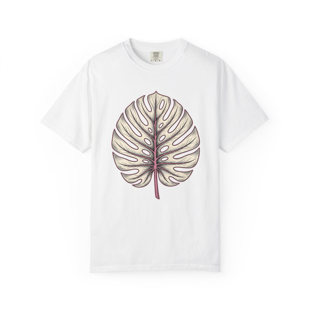 Tropical Monstera Leaf Shirt Plant Foliage Gift Women Greenery Tee Monstera T-Shirt Plant Enthusiast Botanical Tshirt Leaf Graphic Line Art