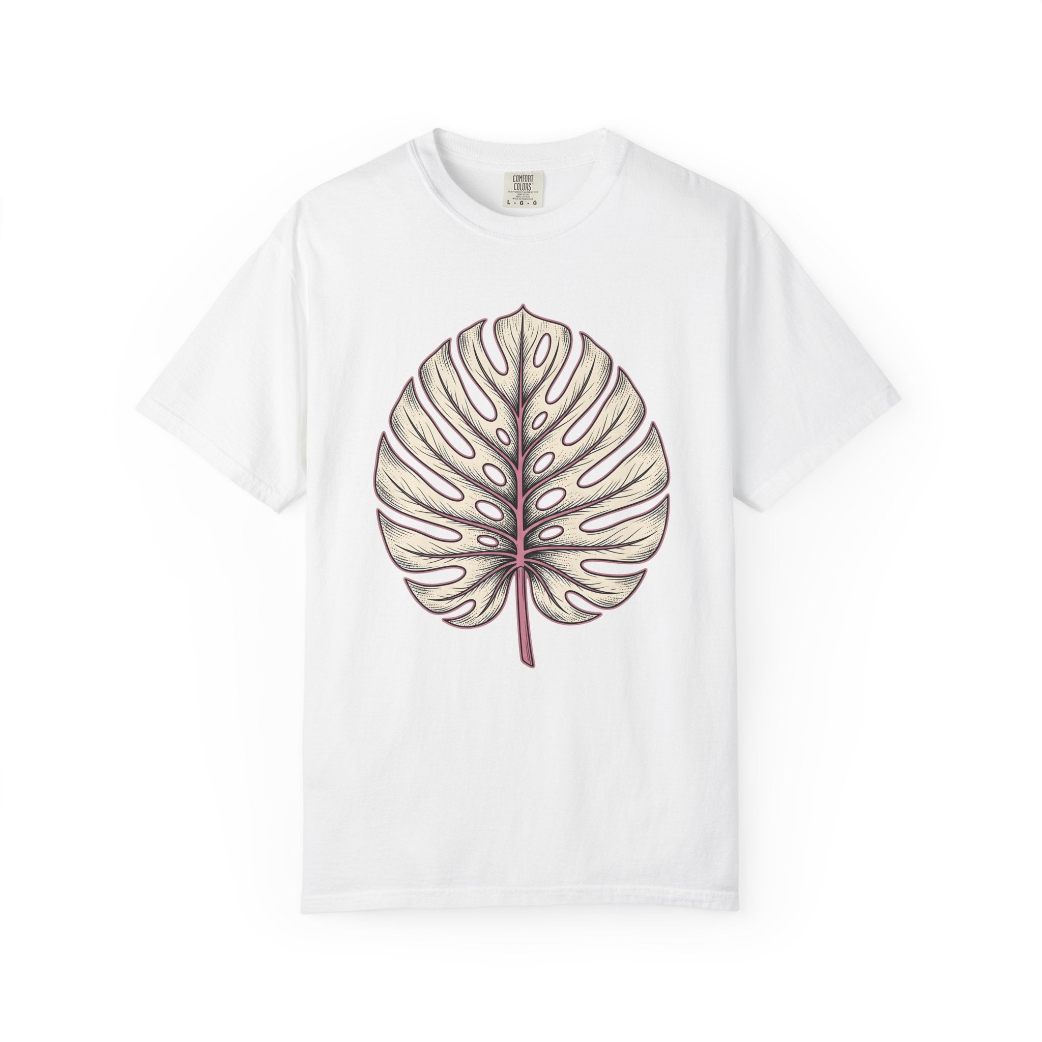 Tropical Monstera Leaf Shirt Plant Foliage Gift Women Greenery Tee Monstera T-Shirt Plant Enthusiast Botanical Tshirt Leaf Graphic Line Art