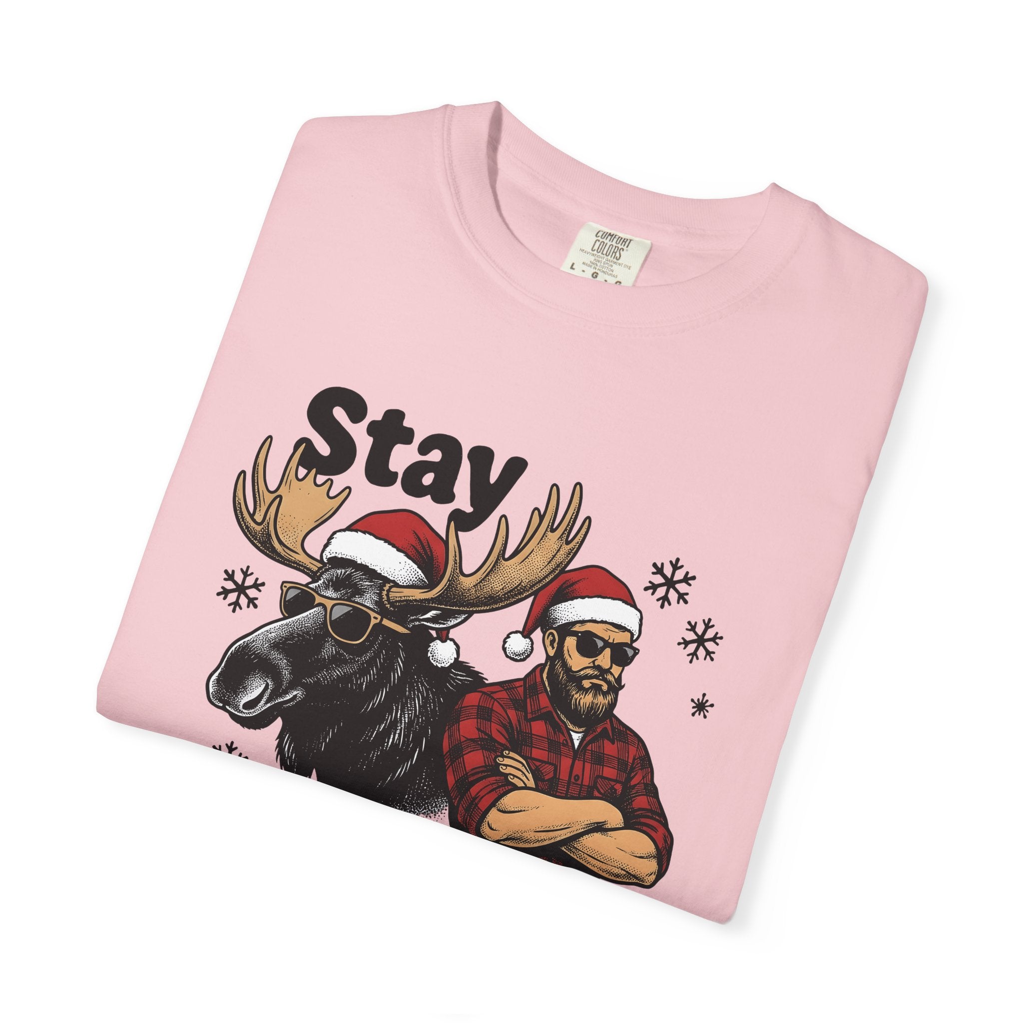 Elk Lumberjack Shirt Christmas Camping Gift Women Retro Tee Moose T-Shirt Xmas Fan Vintage Tshirt Outdoor Graphic Sketch Shades Tshirt