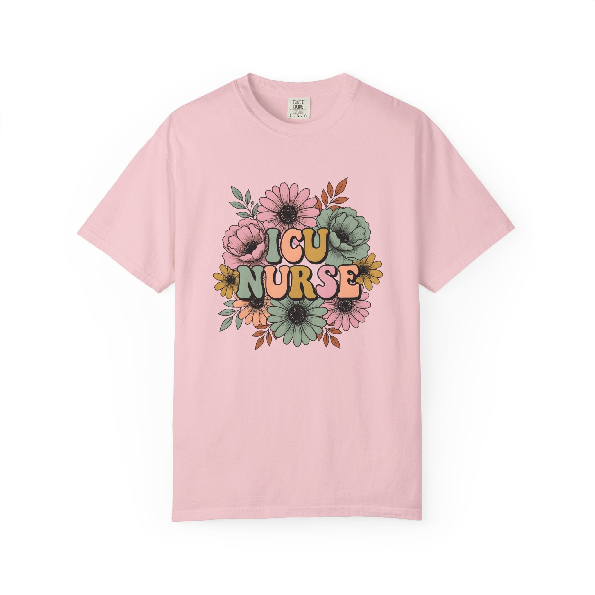 Blossom Bouquet Shirt Nurse Garden Gift Women Folk Tee Flower Arrangement T-Shirt Healthcare Enthusiast Folk Art Tshirt Gardening Graphic