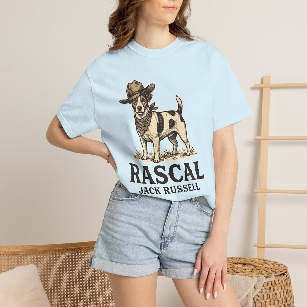 Jack Russell Shirt Dog Rodeo Gift Women Antique Tee Terrier T-Shirt Dog Fan Vintage Tshirt Cowboy Graphic Line Art Stetson Hat Tshirt