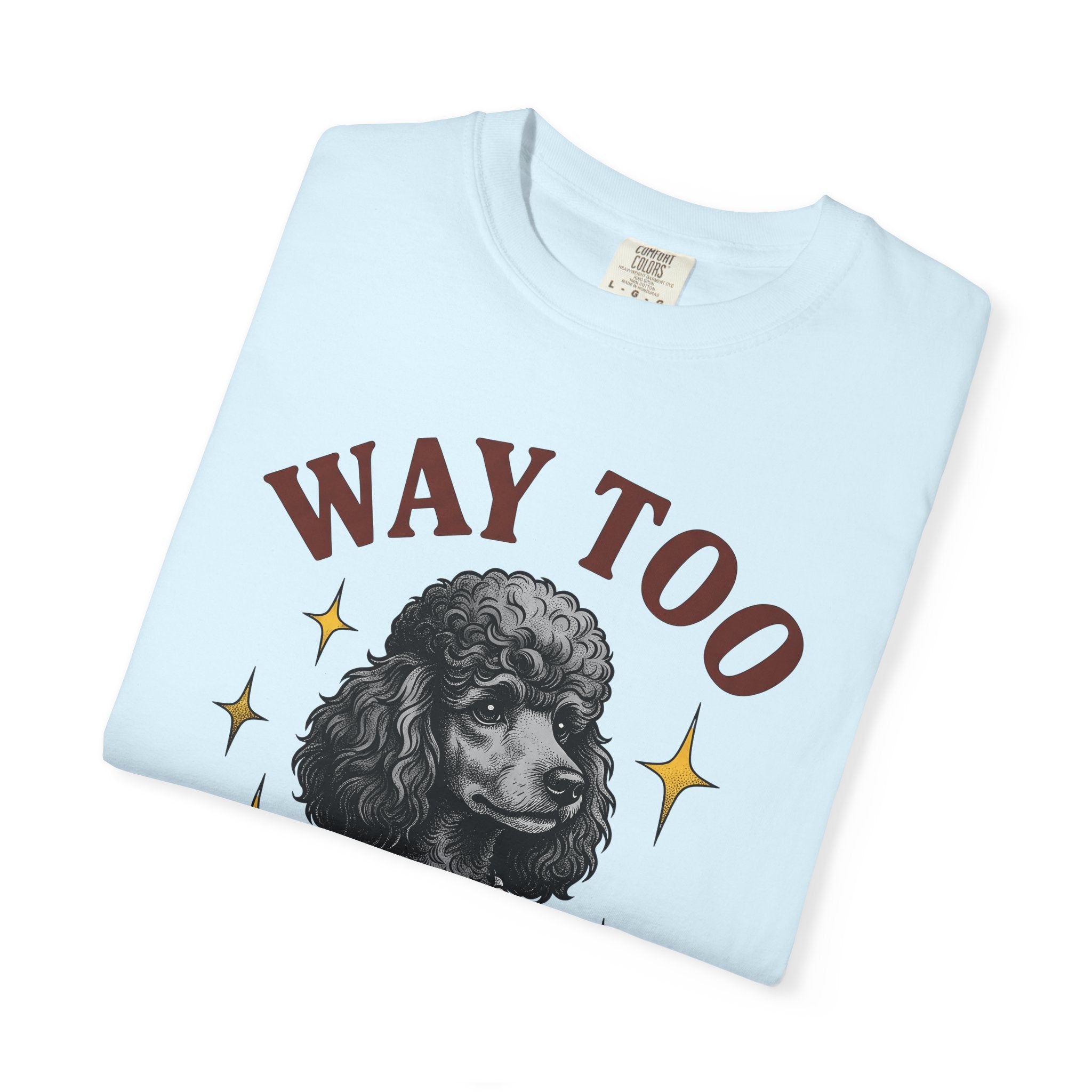 Poodle Pet Shirt Dog Apparel Gift Women Rustic Tee Dog T-Shirt Dog Fan Vintage Tshirt Clothing Graphic Ink Drawing Pearl Necklace Tshirt