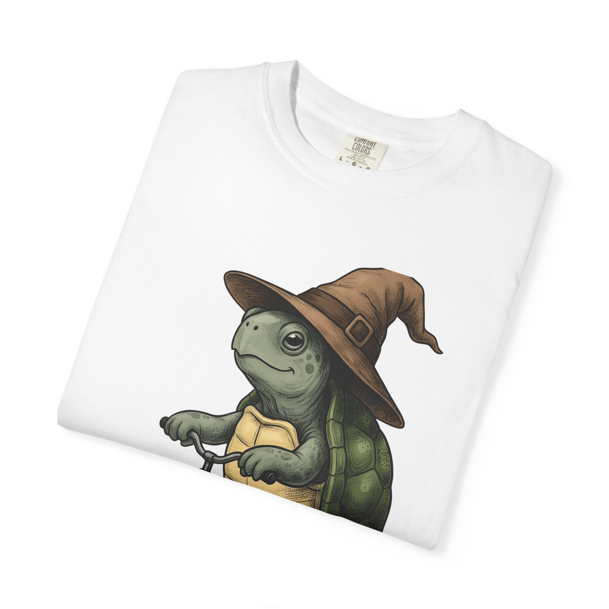 Turtle Bike Shirt Teacher Pets Gift Women Hand Drawn Tee Cycle T-Shirt Educator Enthusiast Illustrated Tshirt Animal Graphic Classic
