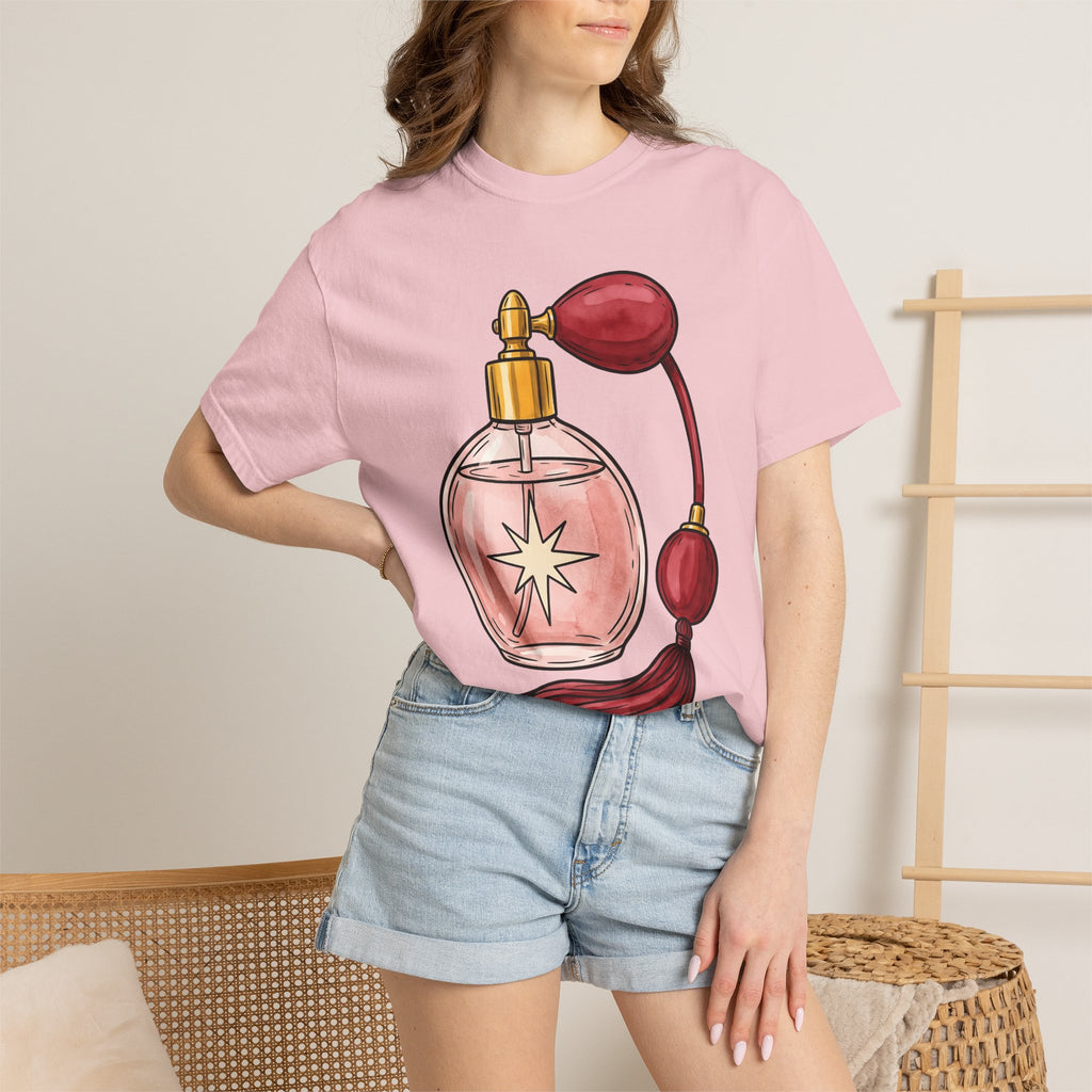 Scent Bottle Shirt St. Valentine's Day Outfit Gift Women Acrylic Tee Perfume Bottle T-Shirt Valentine Fan Painted Tshirt Clothing Graphic