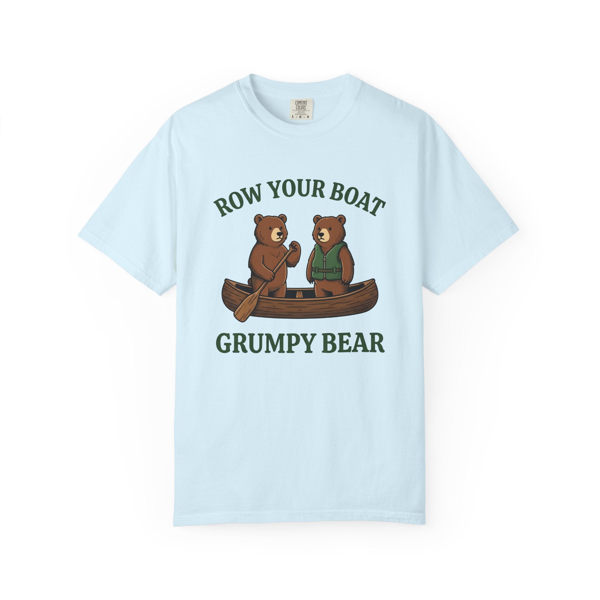 Bear Boat Shirt Sports Fishing Gift Women Illustration Tee Boat T-Shirt Athlete Fan Grizzly Graphic Hand Drawn Canoe Paddle Tshirt