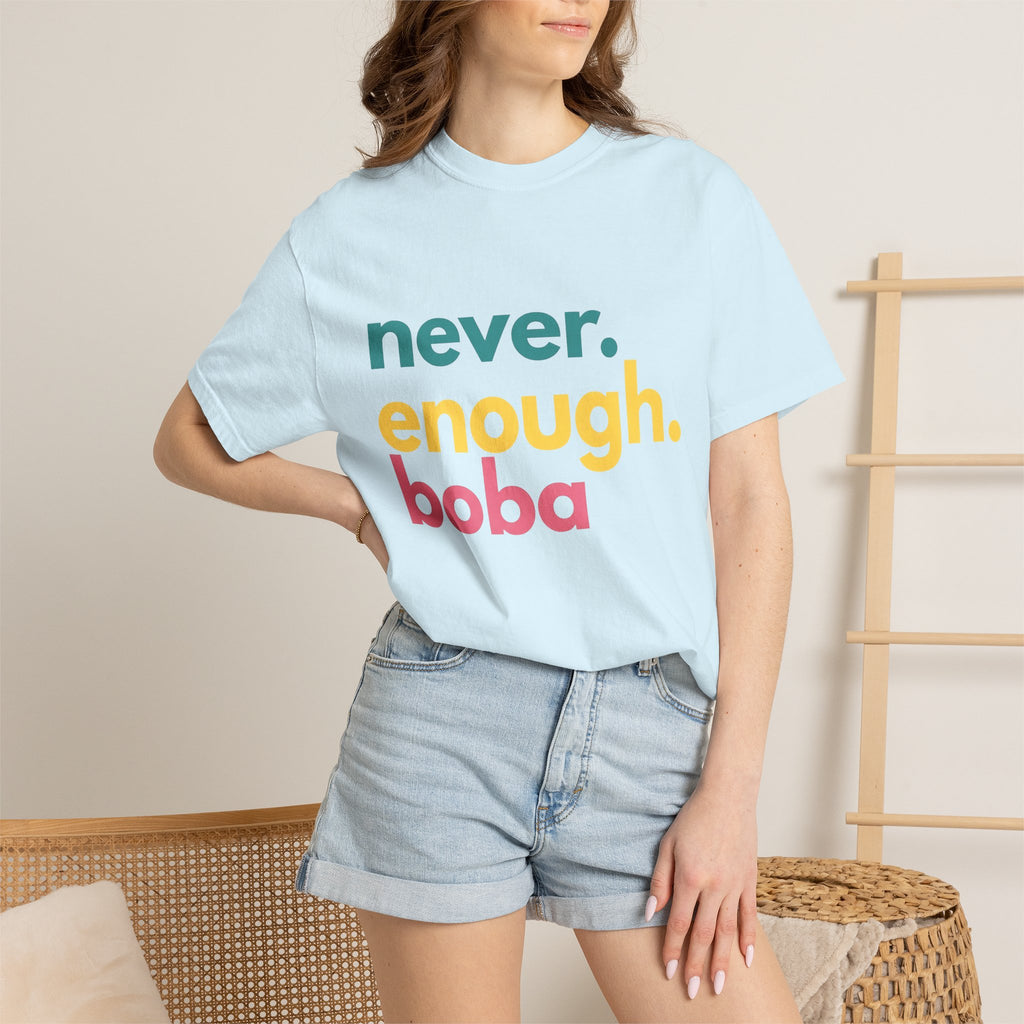 Strong Lettering Shirt Boba Cuisine Gift Women Contemporary Tee Typography T-Shirt Bubble Tea Fan Minimalist Tshirt Food Graphic Simple
