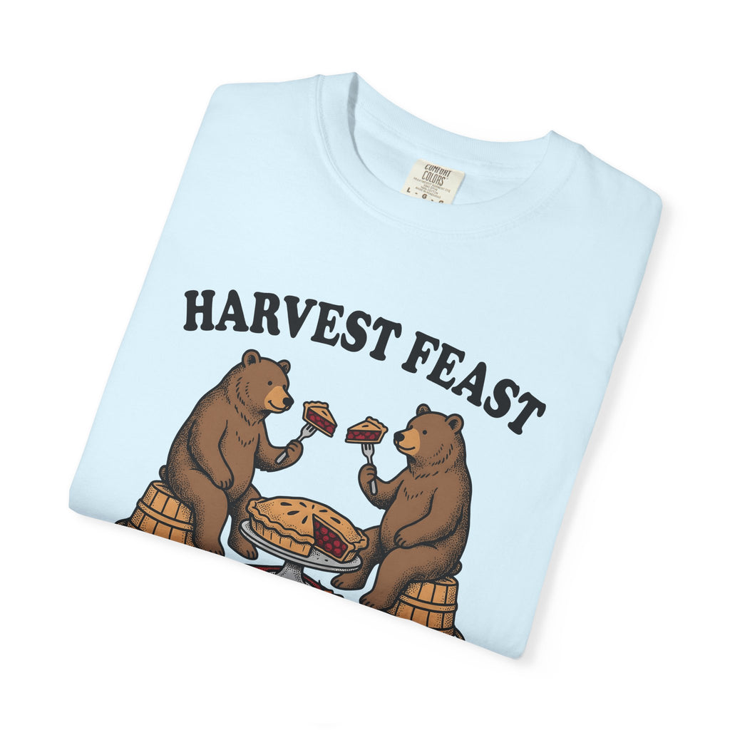 Bear Pie Shirt Harvest Thanksgiving Gift Women Vintage Tee Pie T-Shirt Autumn Fan Retro Tshirt Turkey Graphic Hand Drawn Autumn Leaves