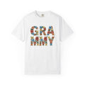 Flower Initials Shirt Grandma Wrap Gift Women Line Art Tee Monogram T-Shirt Nana Enthusiast Illustration Graphic Cartoon Rose Petals Tshirt