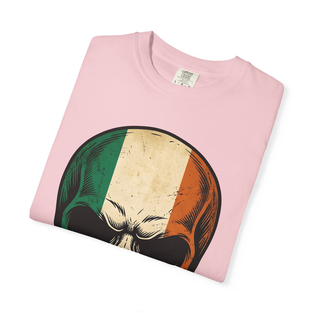 Skull Illustration Shirt St Patrick's Day Gaelic Gift Women Cartoon Tee Skull T-Shirt Irish Fan Cartoonish Tshirt Celtic Graphic Line Art