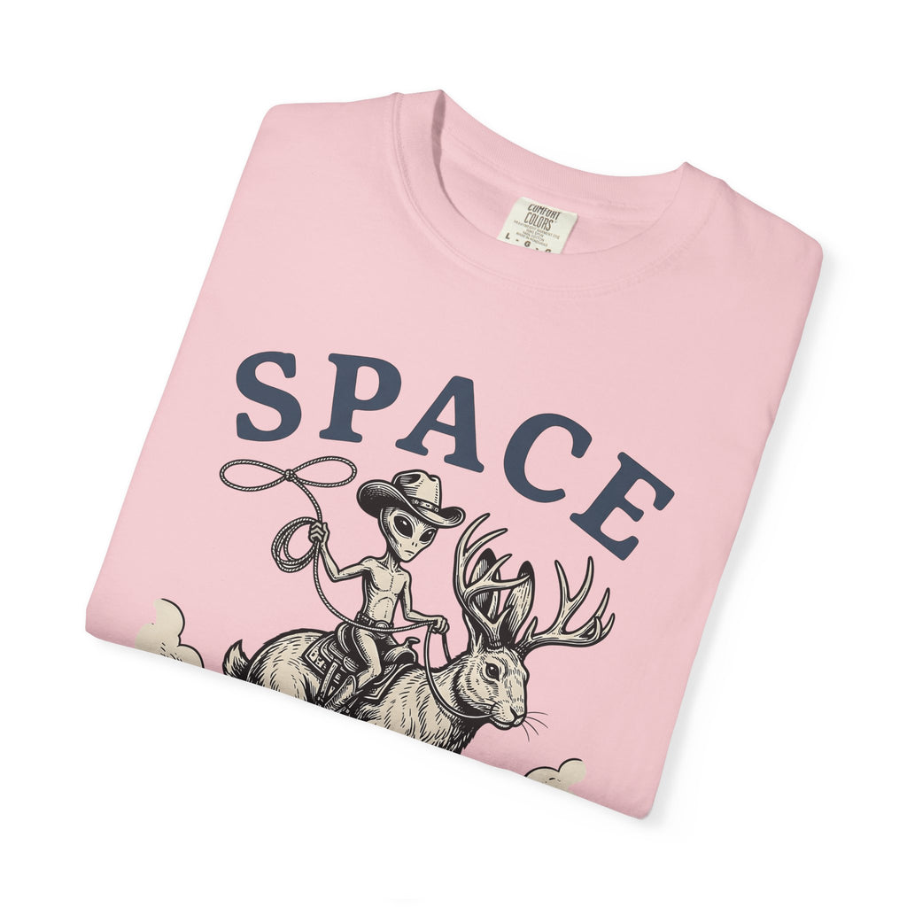 Alien Cowboy Shirt Funny Western Gift Women Vintage Tee Space Cowboy T-Shirt Humor Fan Retro Graphic Tshirt Retro Jackalope Tshirt