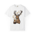 Elk Latte Shirt Coffee Wildlife Gift Women Sketch Tee Latte Art T-Shirt Coffee Fan Wildlife Animal Graphic Tshirt Retro Vapor Tshirt