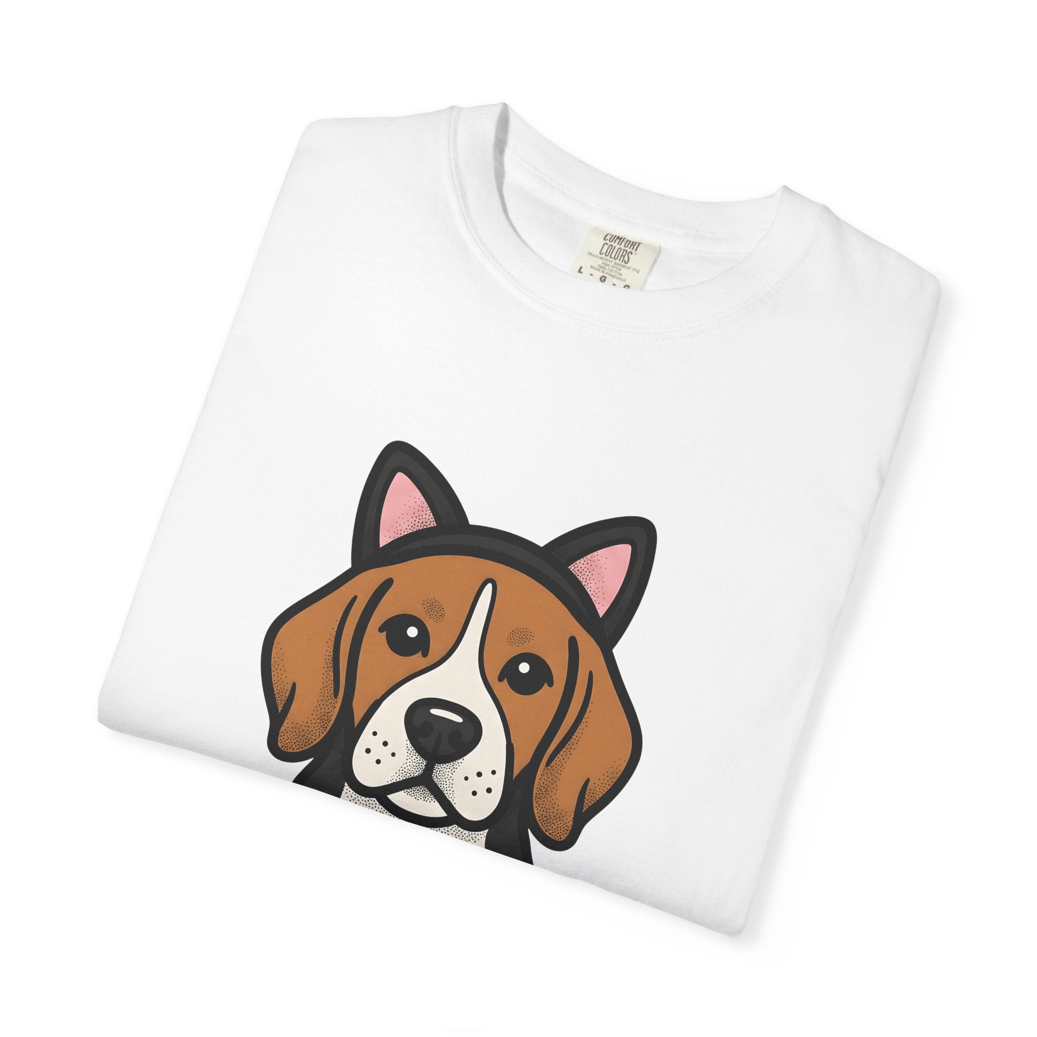Beagle Puppy Shirt Dog Animal Gift Women Comic Tee Hound T-Shirt Dog Fan Cartoon Tshirt Wildlife Graphic Simple Feline Ears Tshirt