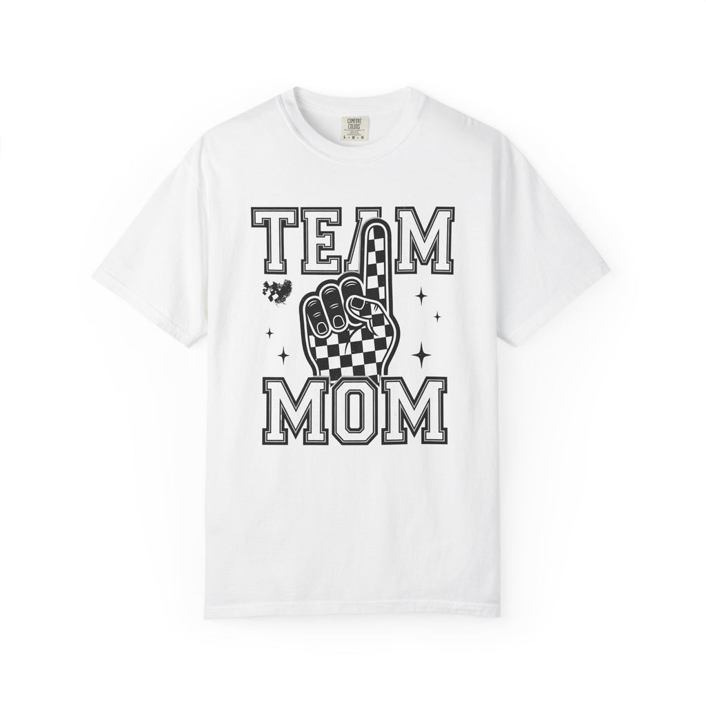 Checkered Foam Finger Shirt Moms Sports Gift Women Vintage Tee Foam Finger T-Shirt Mom Fan Retro Tshirt Athletic Graphic Sports Graphic Tee