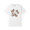 Ghost Pitbull Puppy Shirt Dog Funny Gift Women Comic Tee Pitbull Pup T-Shirt Dog Fan Cartoon Tshirt Humor Graphic Hand Drawn Halloween