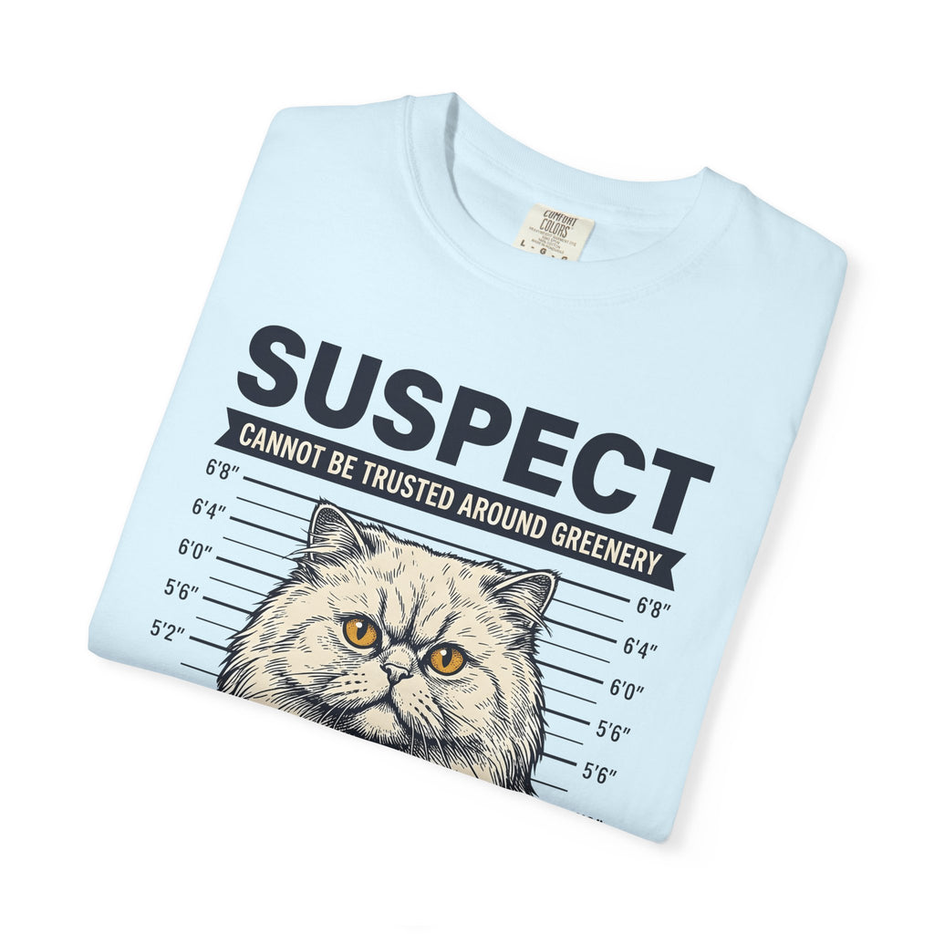 Fluffy Cat Shirt Cat Humor Gift Women Vintage Tee Kitten T-Shirt Feline Fan Retro Tshirt Funny Graphic Hand Drawn Mugshot Tshirt