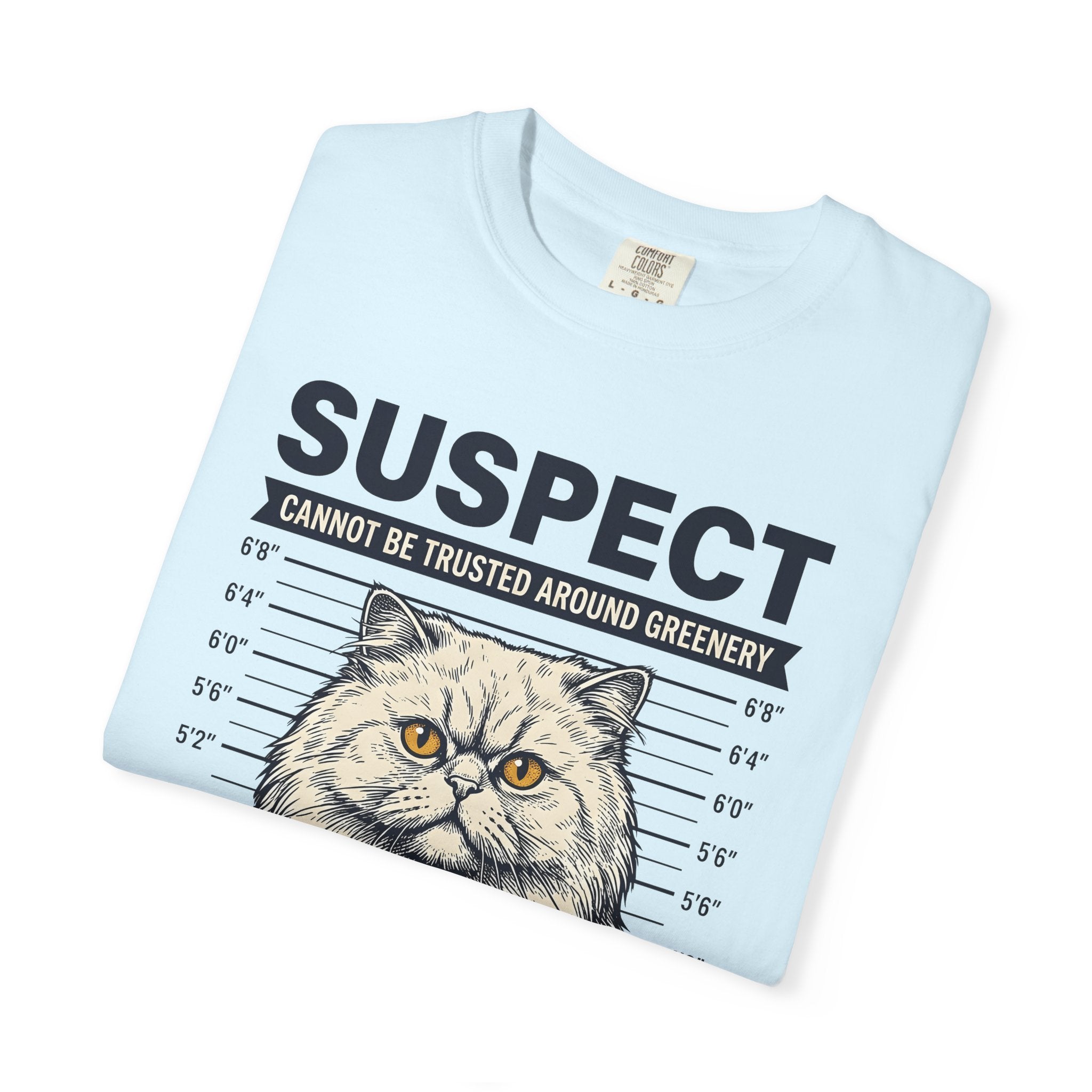 Fluffy Cat Shirt Cat Humor Gift Women Vintage Tee Kitten T-Shirt Feline Fan Retro Tshirt Funny Graphic Hand Drawn Mugshot Tshirt