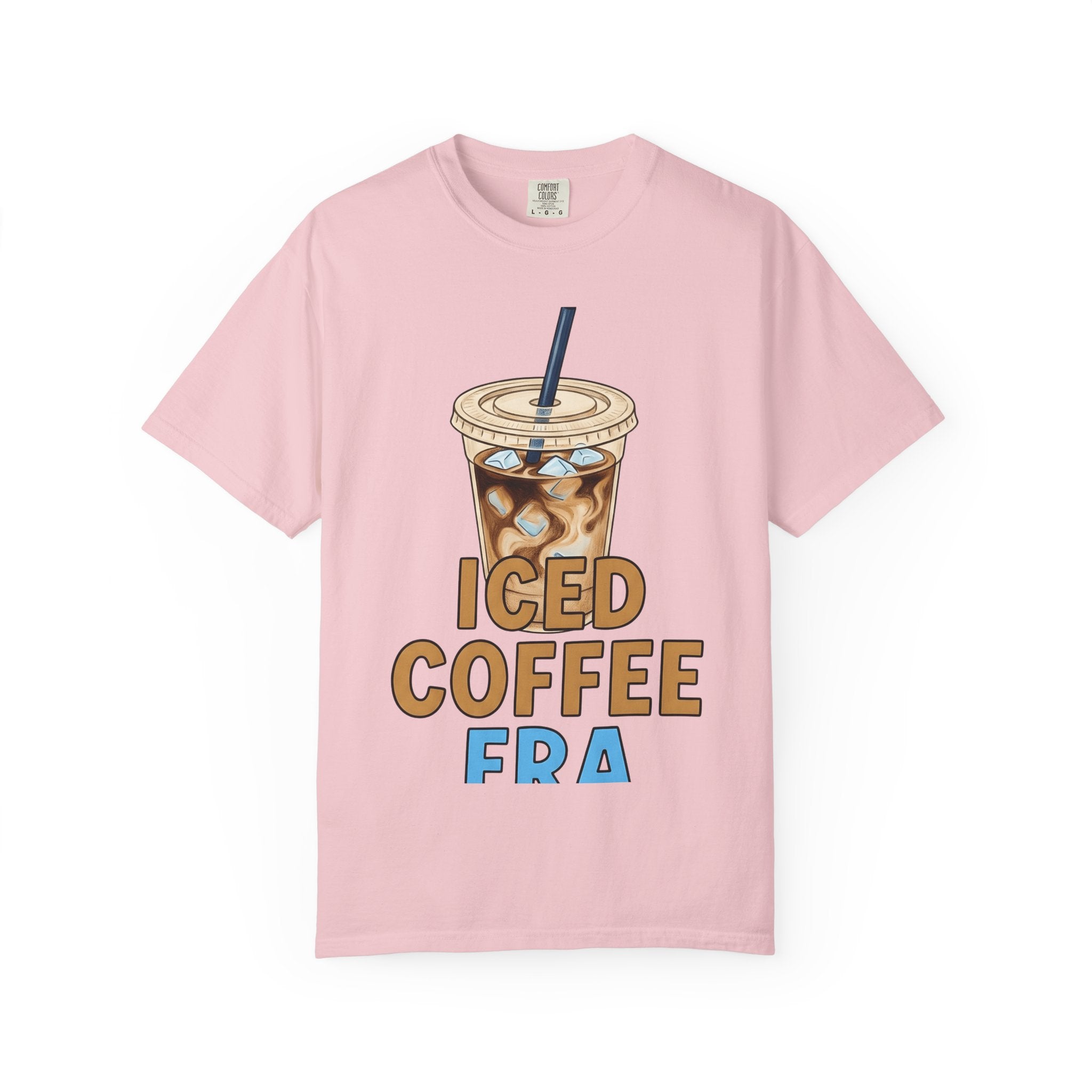 Cold Coffee Cup Shirt Coffee Gourmet Gift Women Comic Tee Coffee Mug T-Shirt Coffee Fan Cartoon Tshirt Gourmet Design Vintage Frozen Cubes