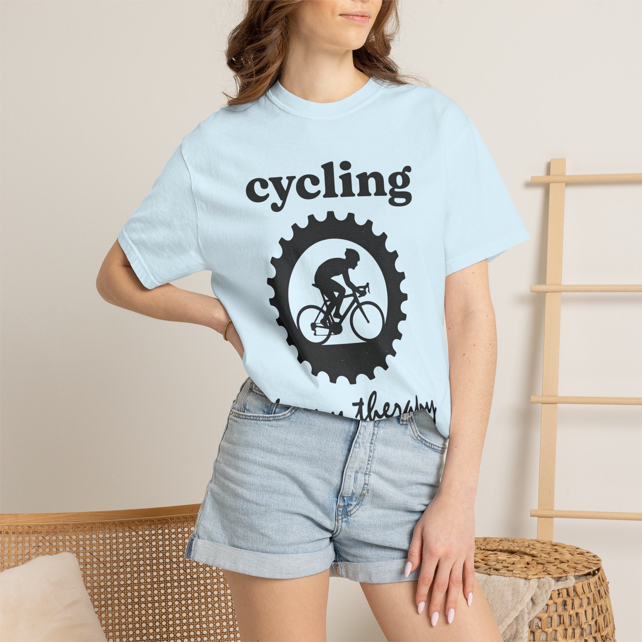 Cyclist Graphic Shirt Cycling Fitness Gift Women Silhouette Tee Biker T-Shirt Cyclist Enthusiast Outline Tshirt Workout Graphic Minimalist