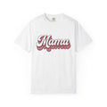 Retro Mama Text Shirt Mom Family Gift Women Bold Tee Mama T-Shirt Mother Enthusiast Brash Tshirt Clan Graphic Vintage Layered Stripes Tshirt