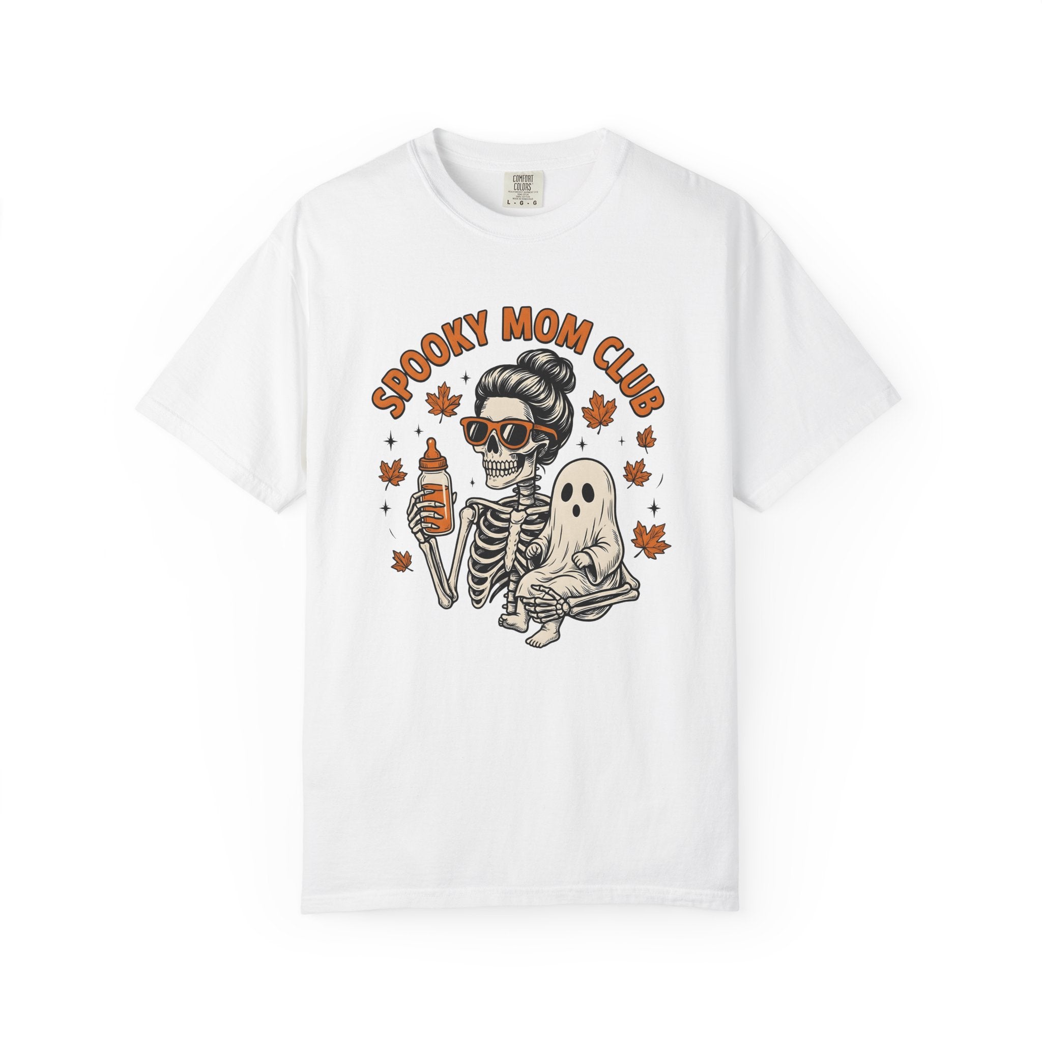 Bone Mom Spirit Baby Shirt Halloween Motherhood Gift Women Doodle Tee Spirit Baby T-Shirt Horror Fan Spooky Tshirt Motherhood Graphic