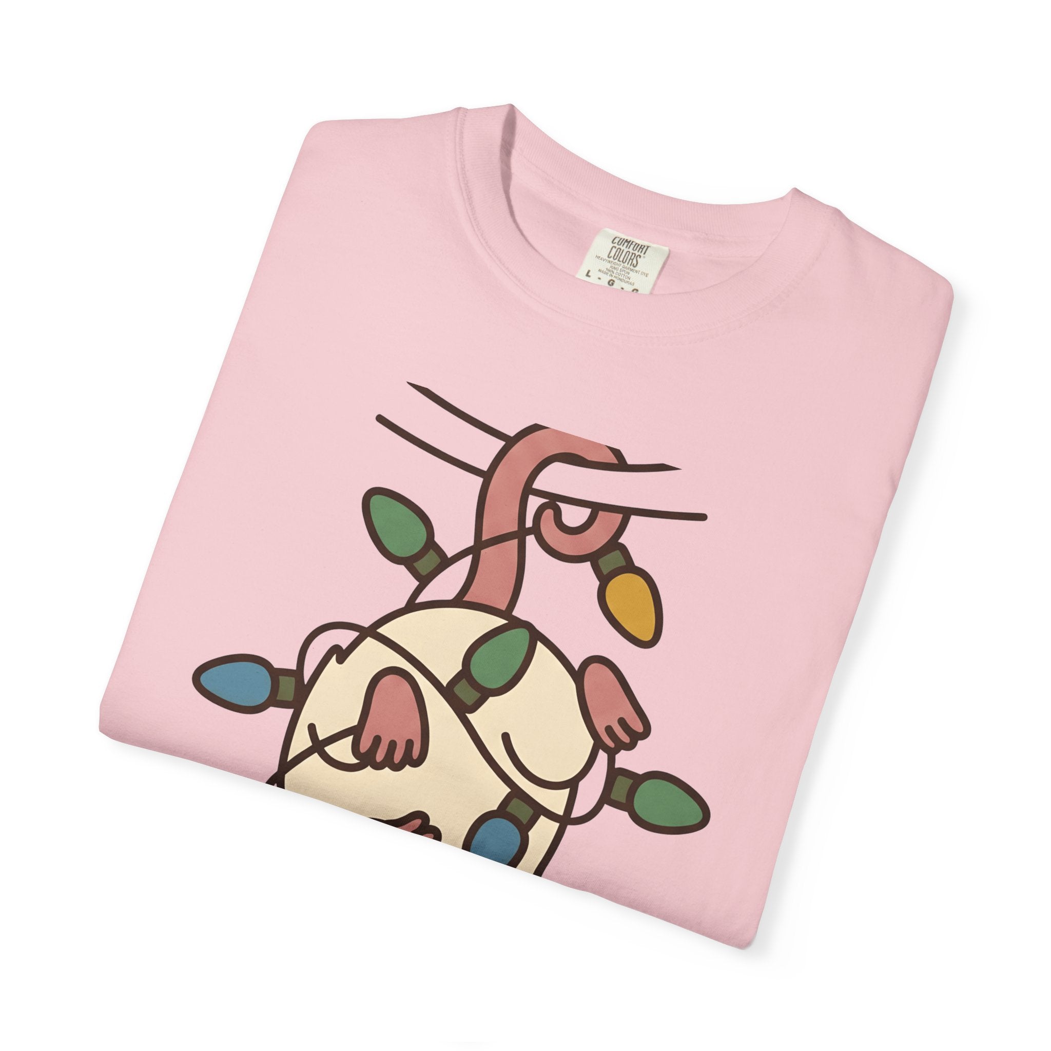 Opossum Santa Hat Shirt Christmas Pet Gift Women Comic Tee Possum T-Shirt Xmas Fan Cartoon Tshirt Animal Graphic Chibi Holiday Lights Tshirt