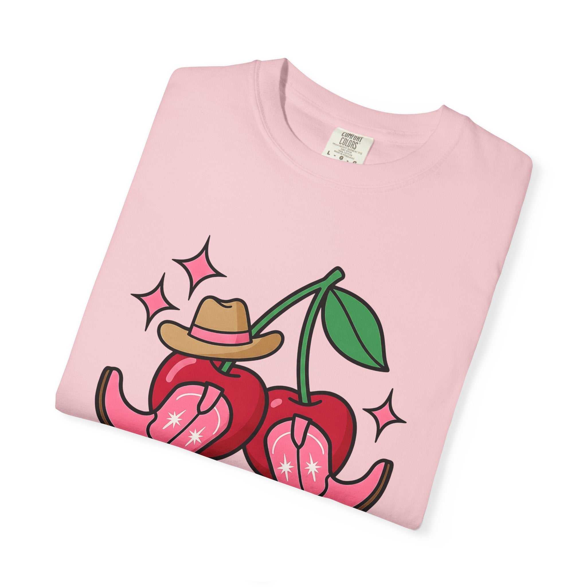 Cherry Cowboy Boots Shirt Cowgirl Western Gift Women Cartoon Tee Cowboy Boot T-Shirt Rodeo Fan Cowboy Art Tshirt Country Graphic Retro