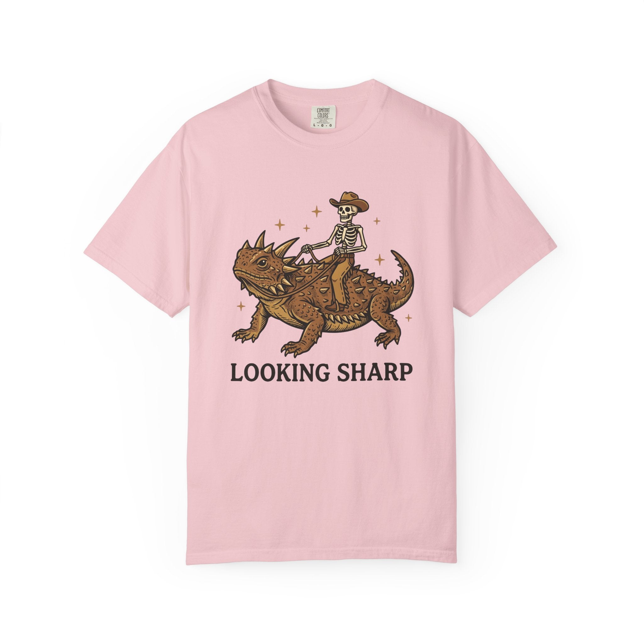 Bony Cowboy Shirt Cowgirl Rodeo Gift Women Traditional Tee Cowpoke T-Shirt Cowgirl Fan Classic Tshirt Rodeo Graphic Ink Drawing Horned Gecko
