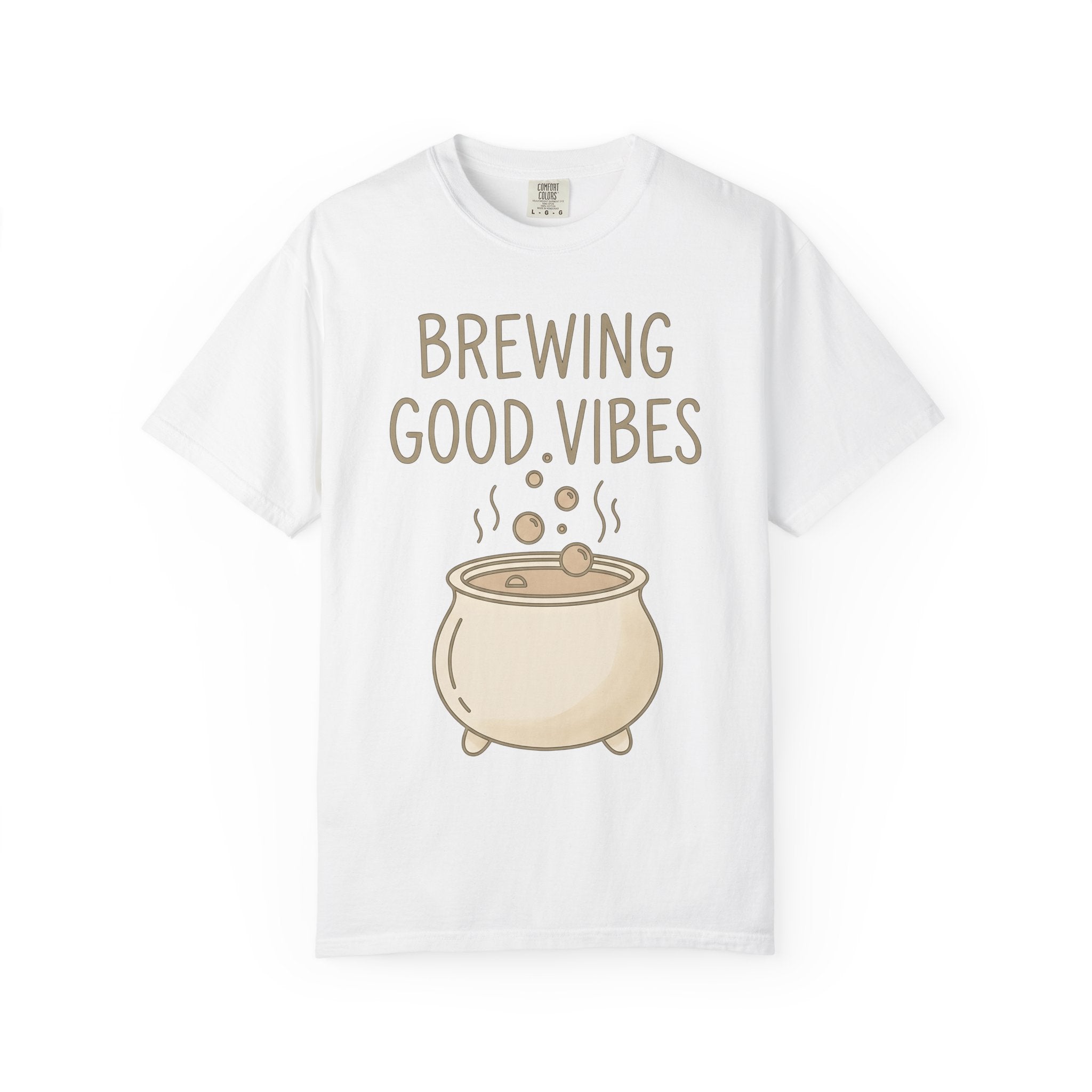 Cauldron Graphic Shirt Halloween Witch Gift Women Doodle Tee Pot T-Shirt Spooky Fan Kettle Graphic Tshirt Minimalist Bubbles Tshirt