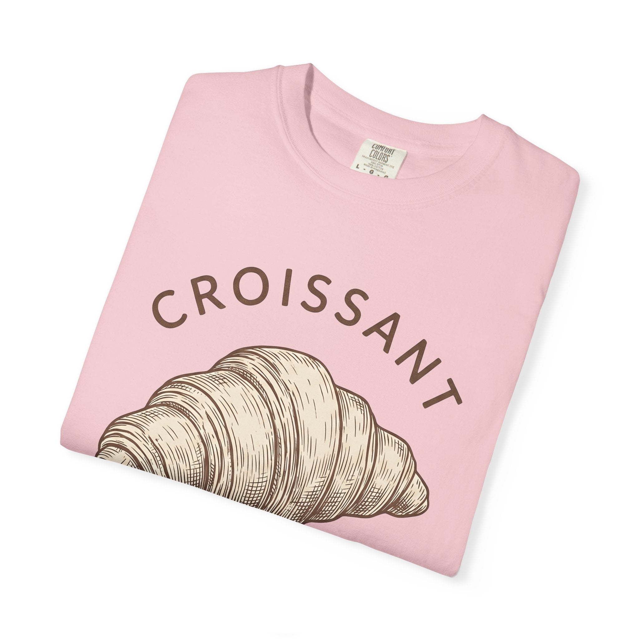 Croissant Graphic Shirt Desserts Bakery Gift Women Vintage Tee Croissant T-Shirt Dessert Fan Retro Tshirt Bakery Graphic Hand Drawn Pastry