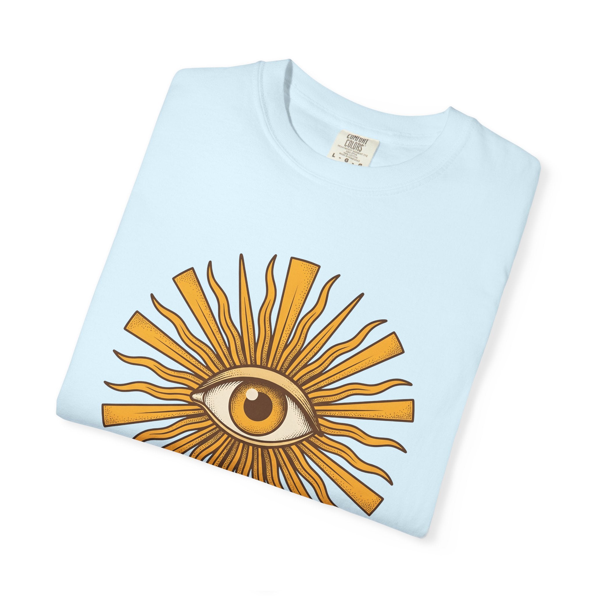 Sun Eye Shirt Boho Spiritual Gift Women Hippie Tee Sun T-Shirt Bohemian Enthusiast Psychedelic Tshirt Mystical Graphic Retro Beams Tshirt
