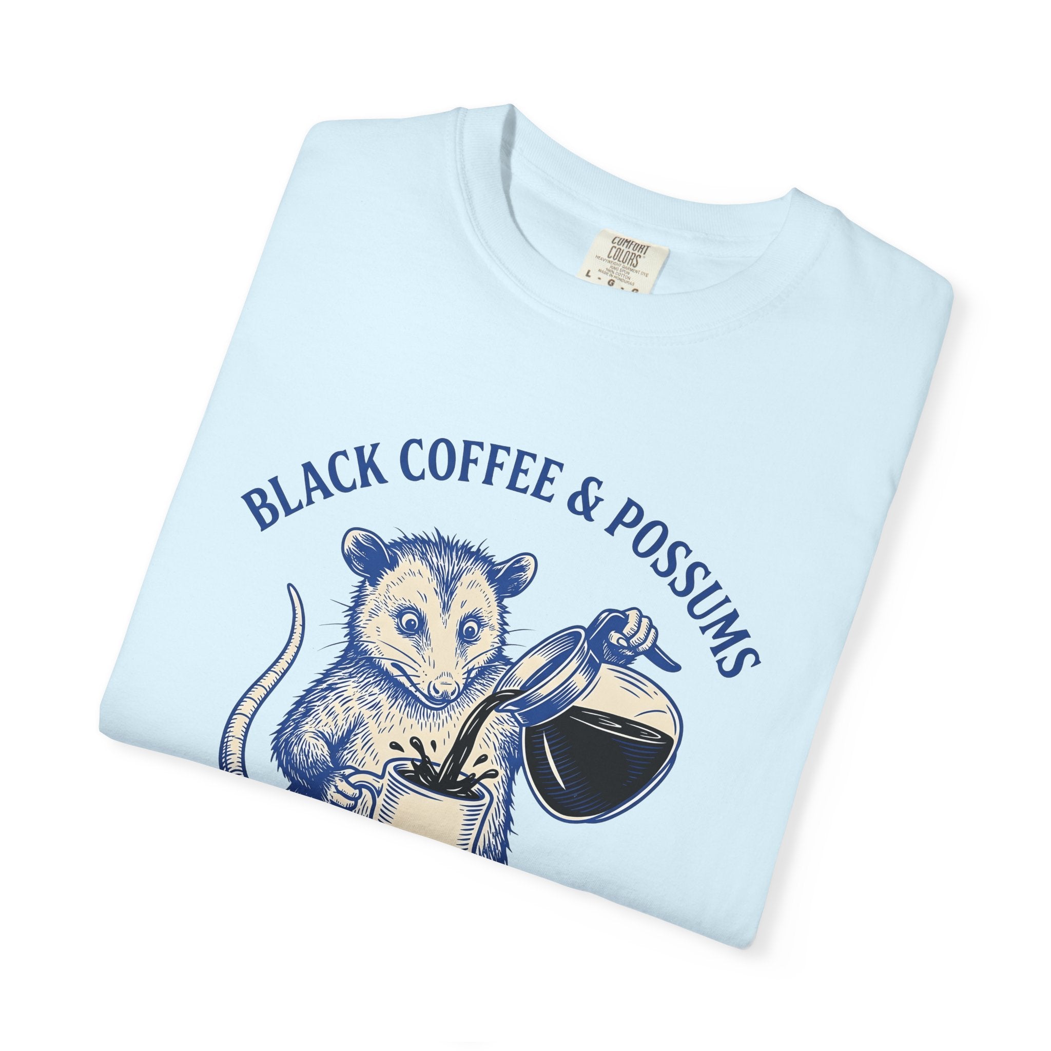 Opossum Coffee Mug Shirt Coffee Wildlife Gift Women Retro Tee Possum T-Shirt Coffee Fan Java Enthusiast Vintage Tshirt Animal Graphic Sketch