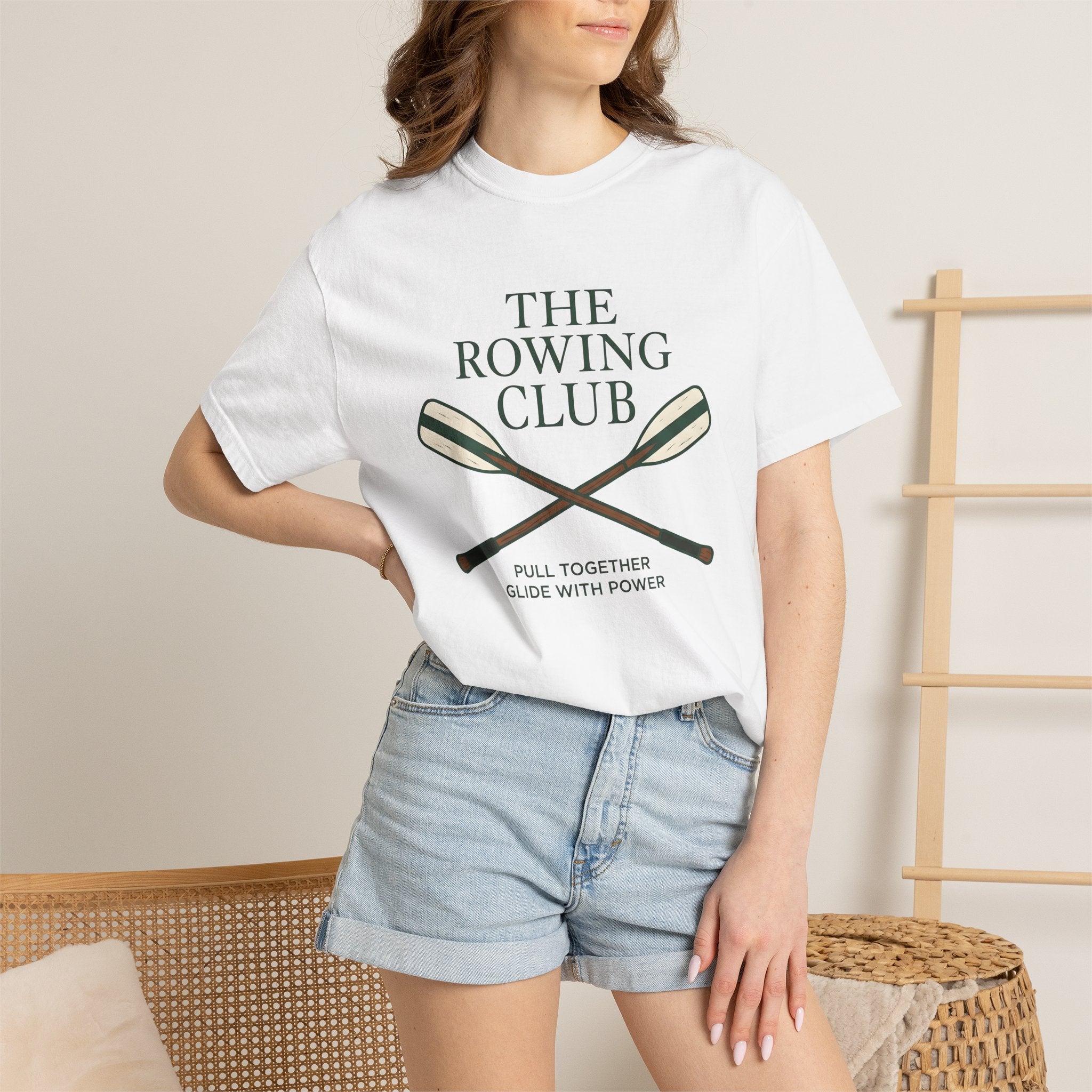 Crossed Blades Shirt Rowing Gym Gift Women Timeless Tee Swords T-Shirt Rower Enthusiast Vintage Tshirt Fitness Graphic Aged Shield Tshirt