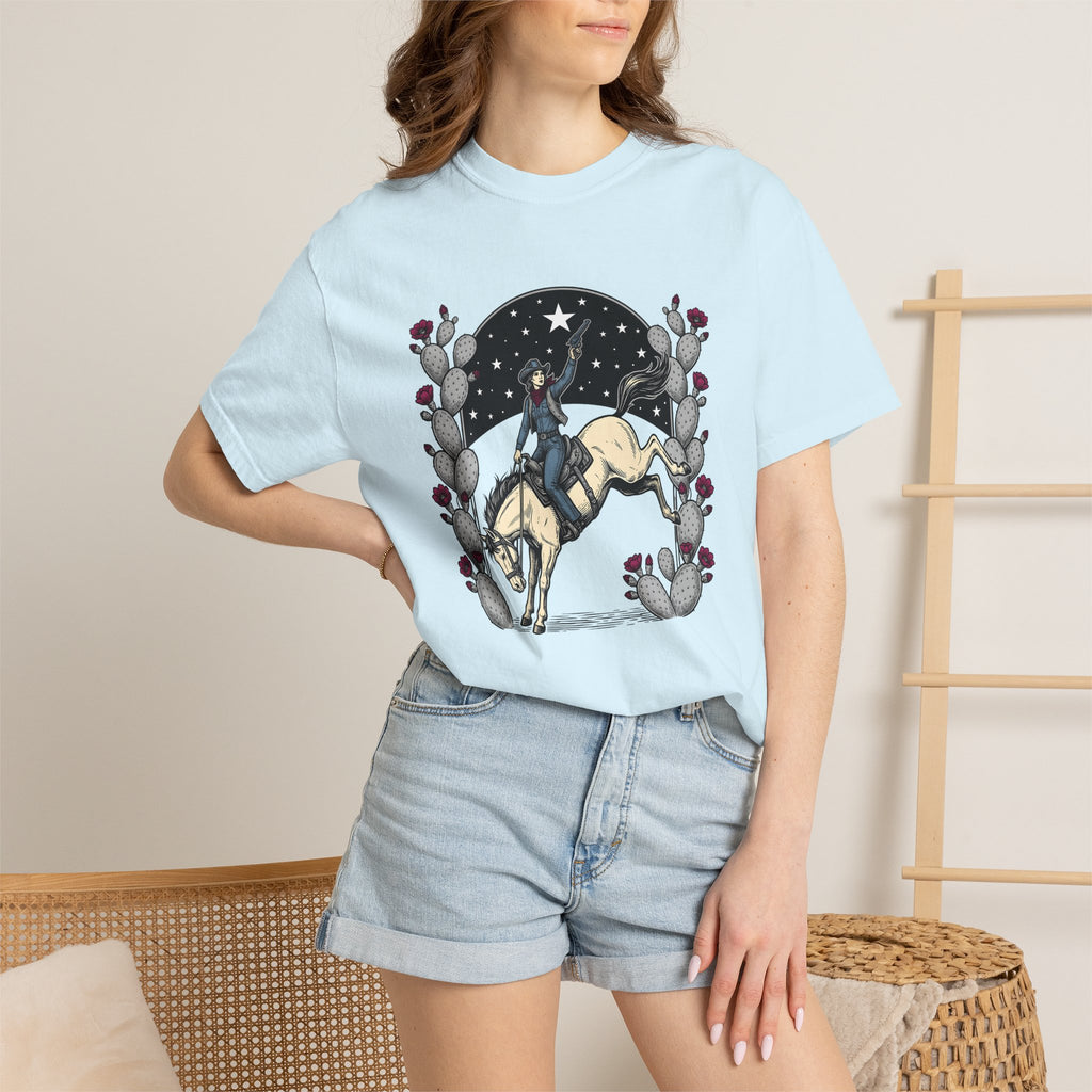 Cowgirl Horse Shirt Cowgirl Rodeo Gift Women Vintage Tee Horseman T-Shirt Cowgirl Fan Retro Tshirt Rodeo Graphic Western Cactus Tshirt