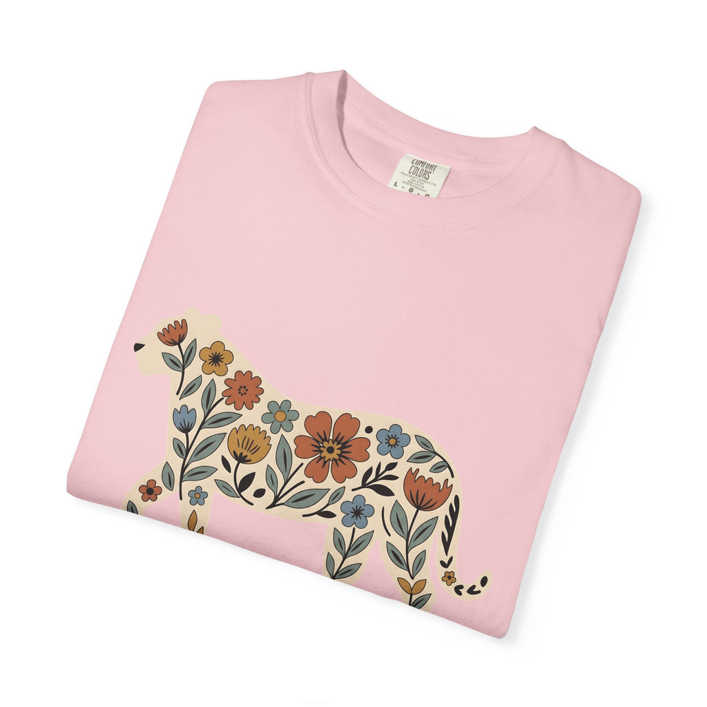 Flower Tiger Shirt Animals Outdoors Gift Women Hippie Tee Tiger Lily T-Shirt Wildlife Fan Boho Tshirt Nature Graphic Tribal Garden Flowers
