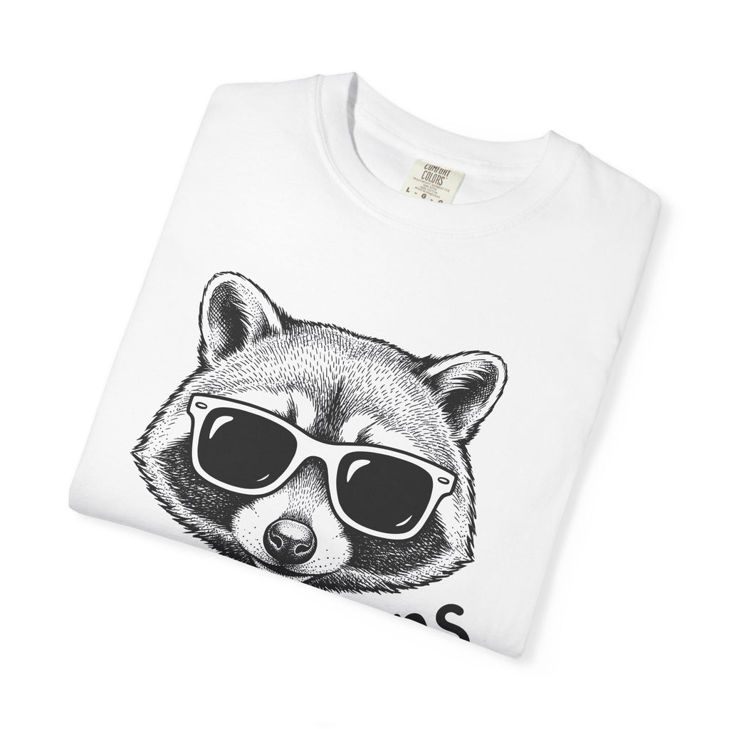 Raccoon Sunglasses Shirt Animals Wildlife Gift Women Hand Drawn Tee Trash Panda T-Shirt Animal Fan Wildlife Creature Graphic Tshirt Vintage