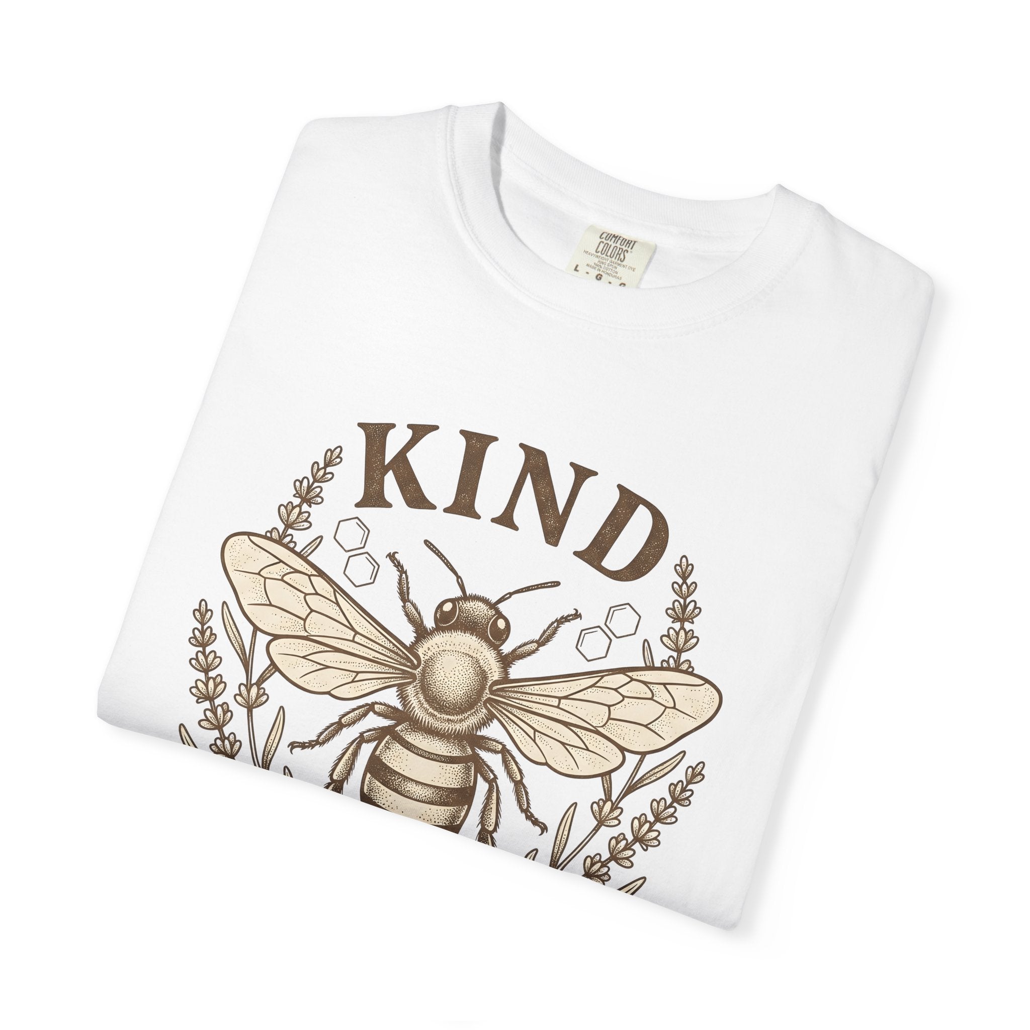 Bee Illustration Shirt Cottagecore Outdoors Gift Women Floral Tee Honeybee T-Shirt Cottage Fan Botanical Tshirt Nature Graphic Retro Purple